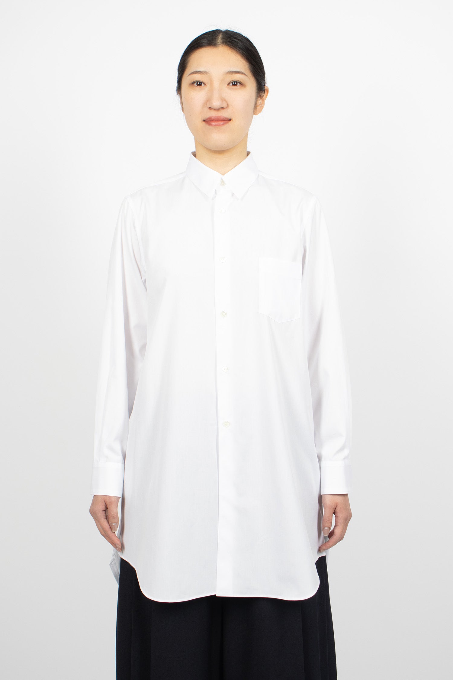 Tail Longline Shirt White