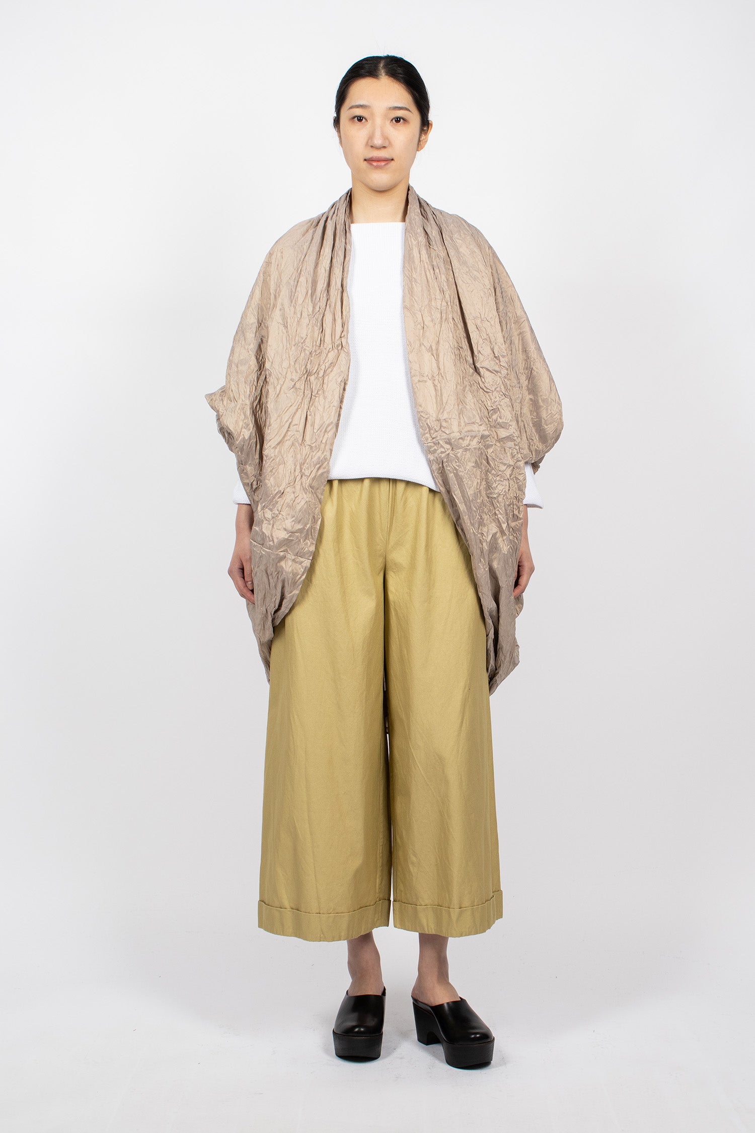 Wrap Washed Silk Shawl Natural