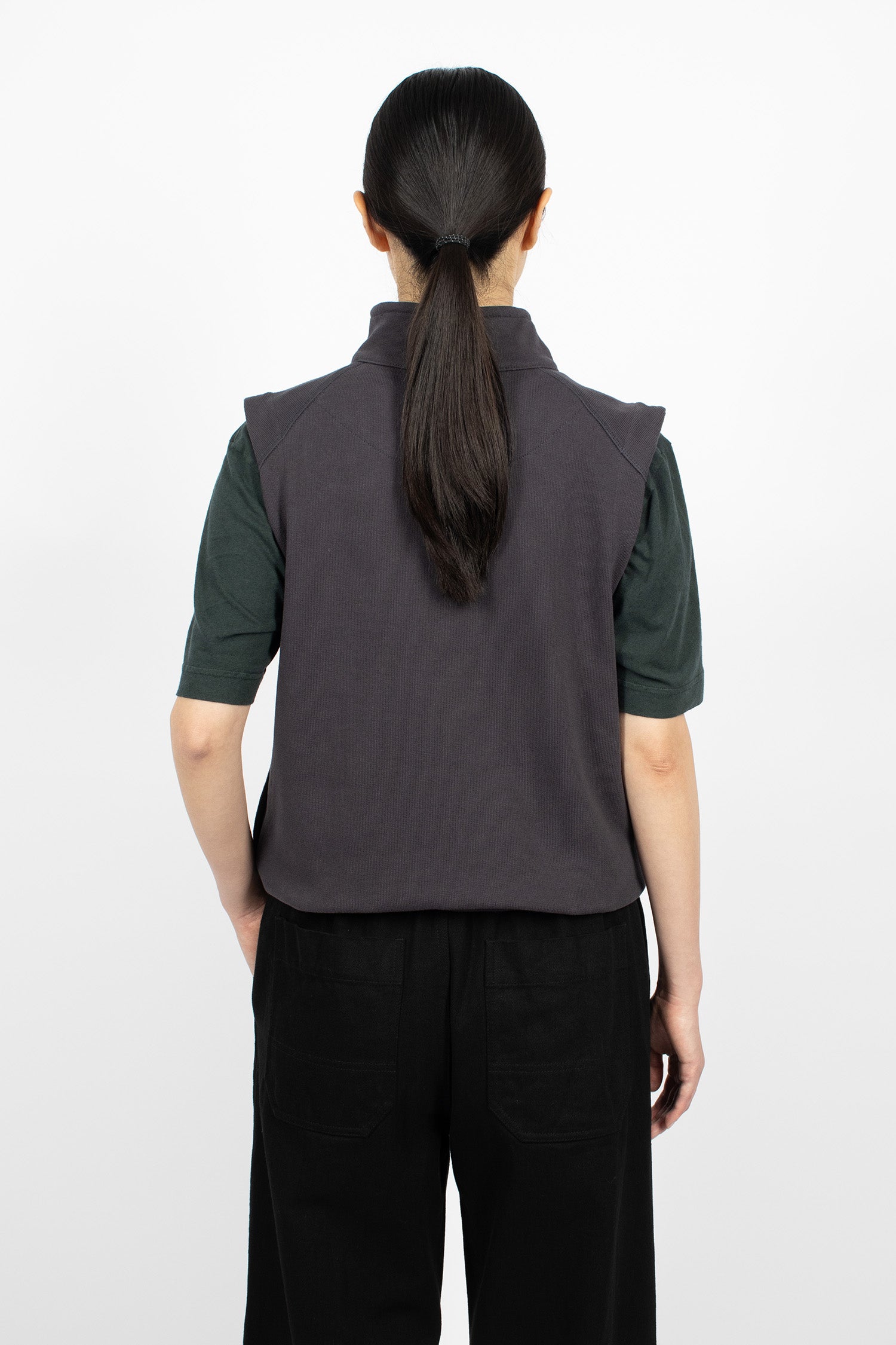 Sleeveless Track Top Ink