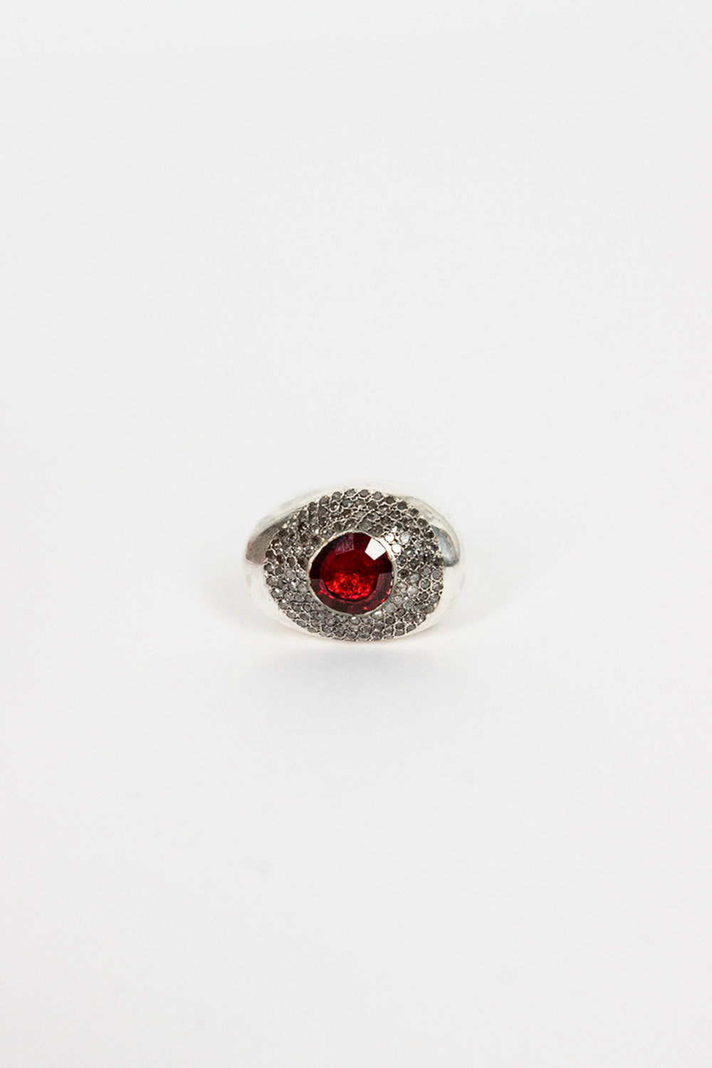 Loumia Ring Icy Grey Diamond/Garnet