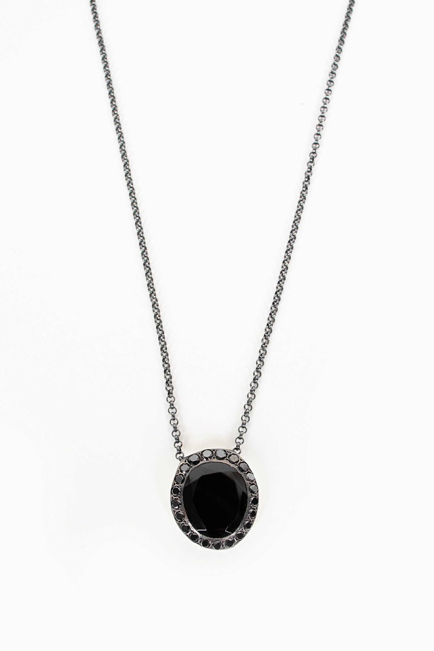 103H Necklace Black Spinel/Black Diamond