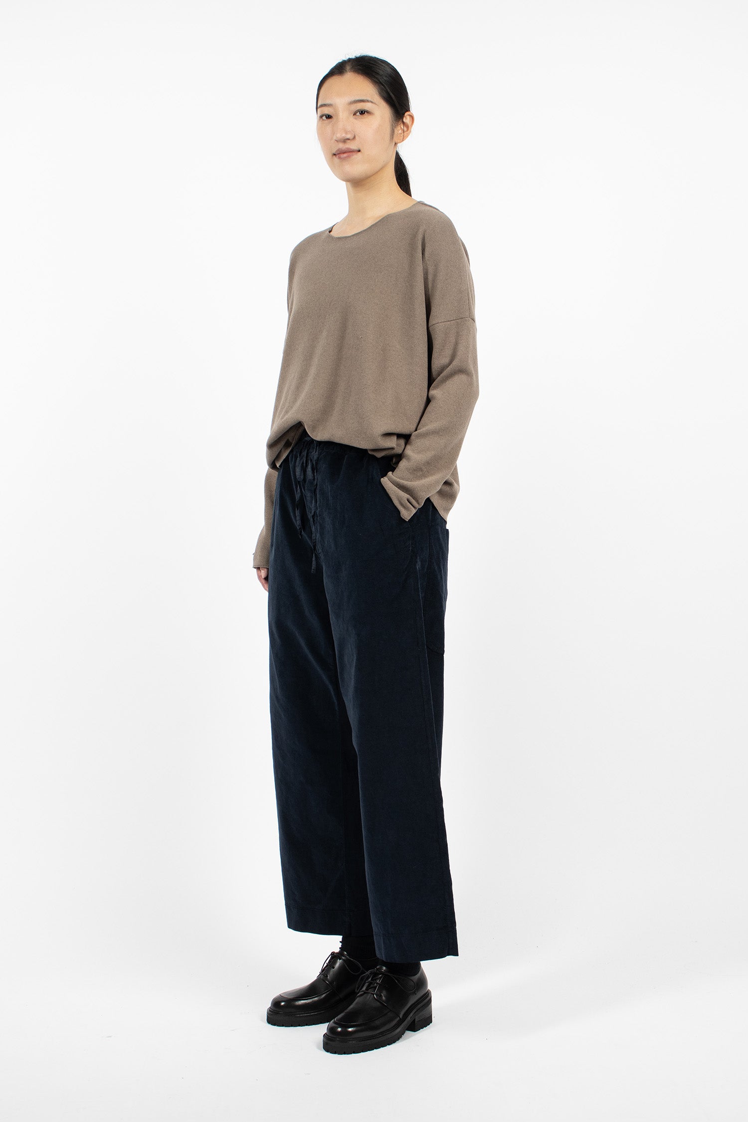 23273 Wide&Long Trousers V Navy