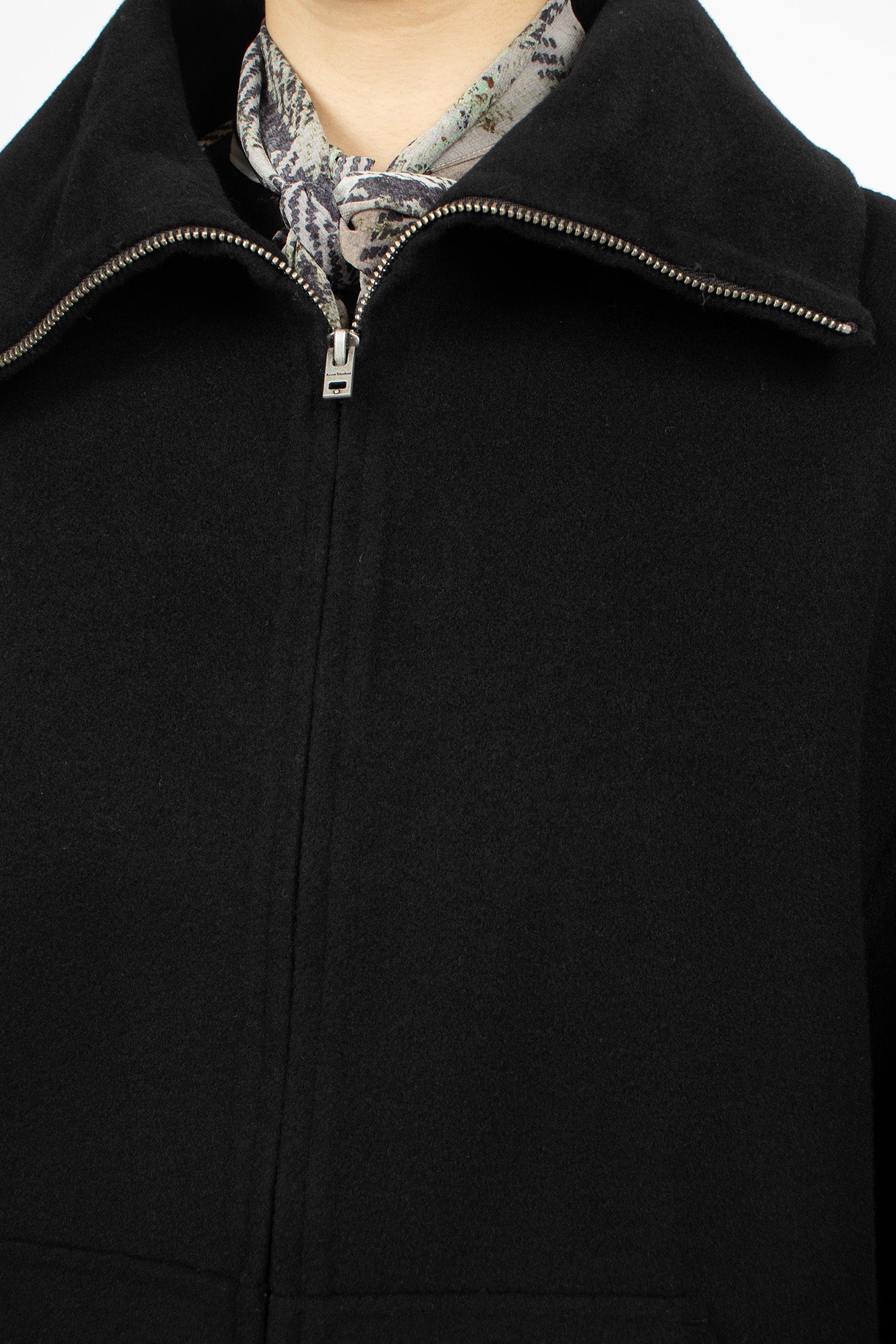 Wool Zip Jacket Black
