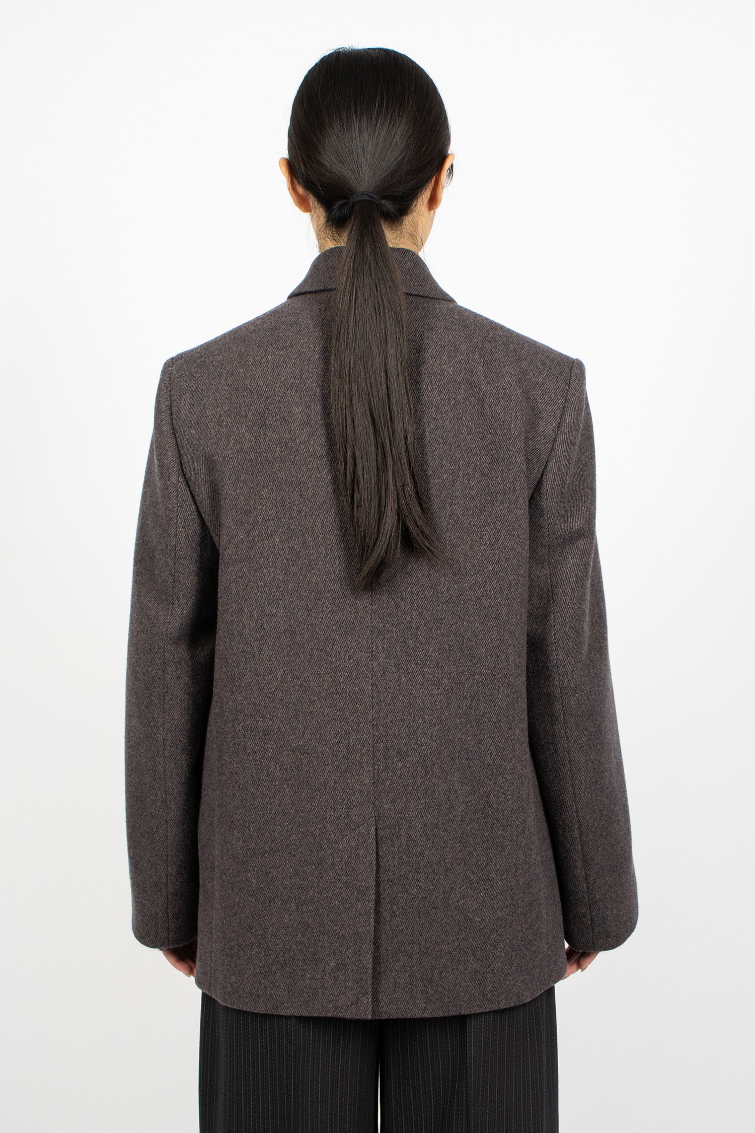 Double Breasted Jacket Brown Melange