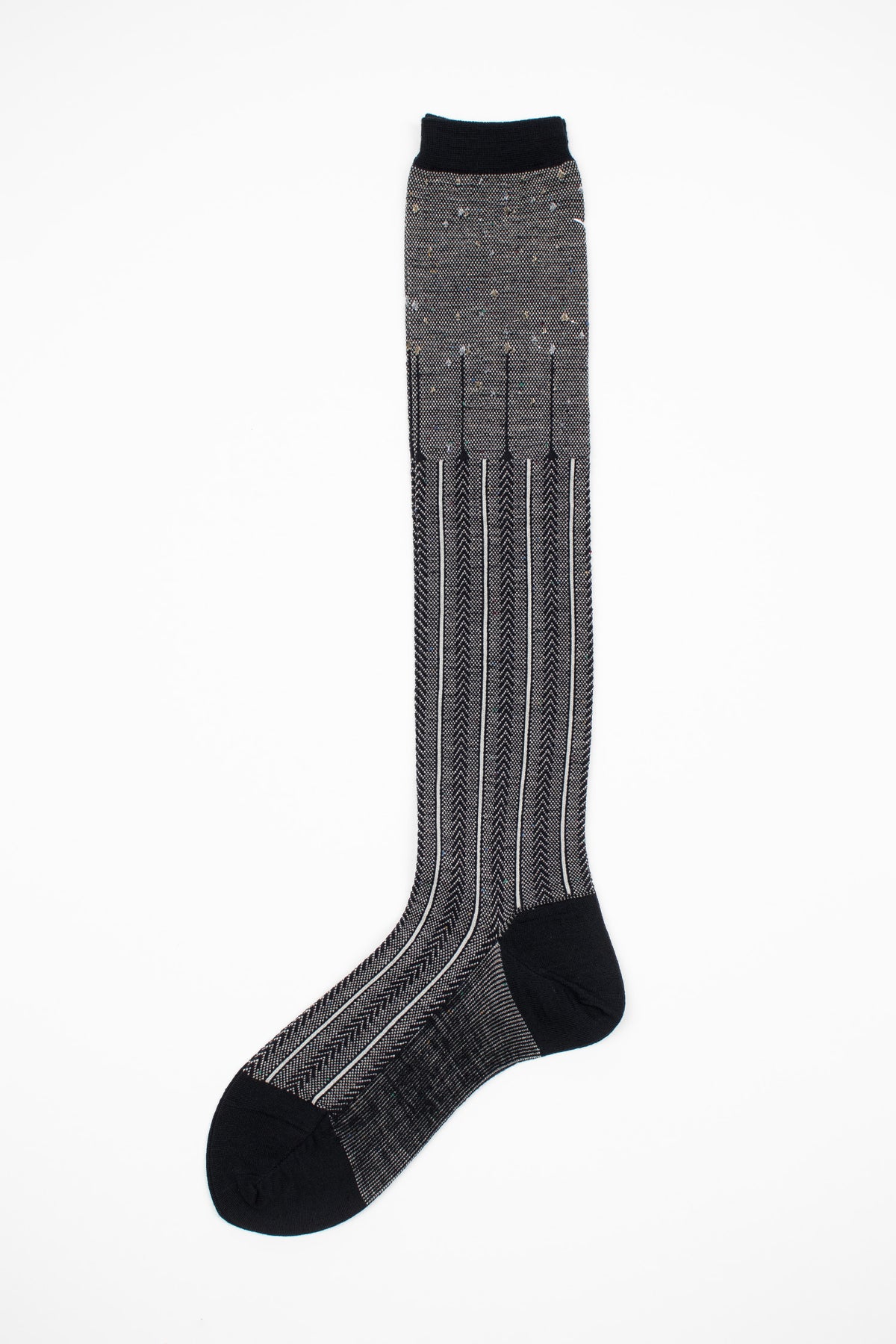 AM-349AHS Herringbone Knee Socks Black