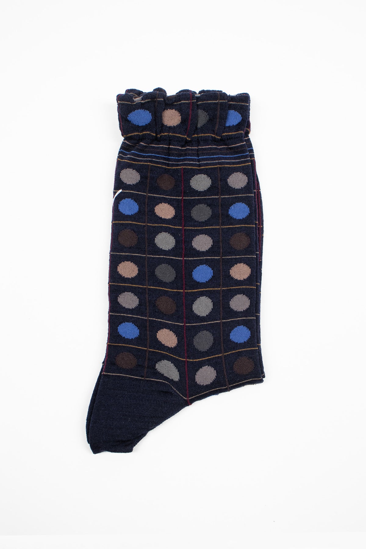 AM-829 Circles Socks Navy