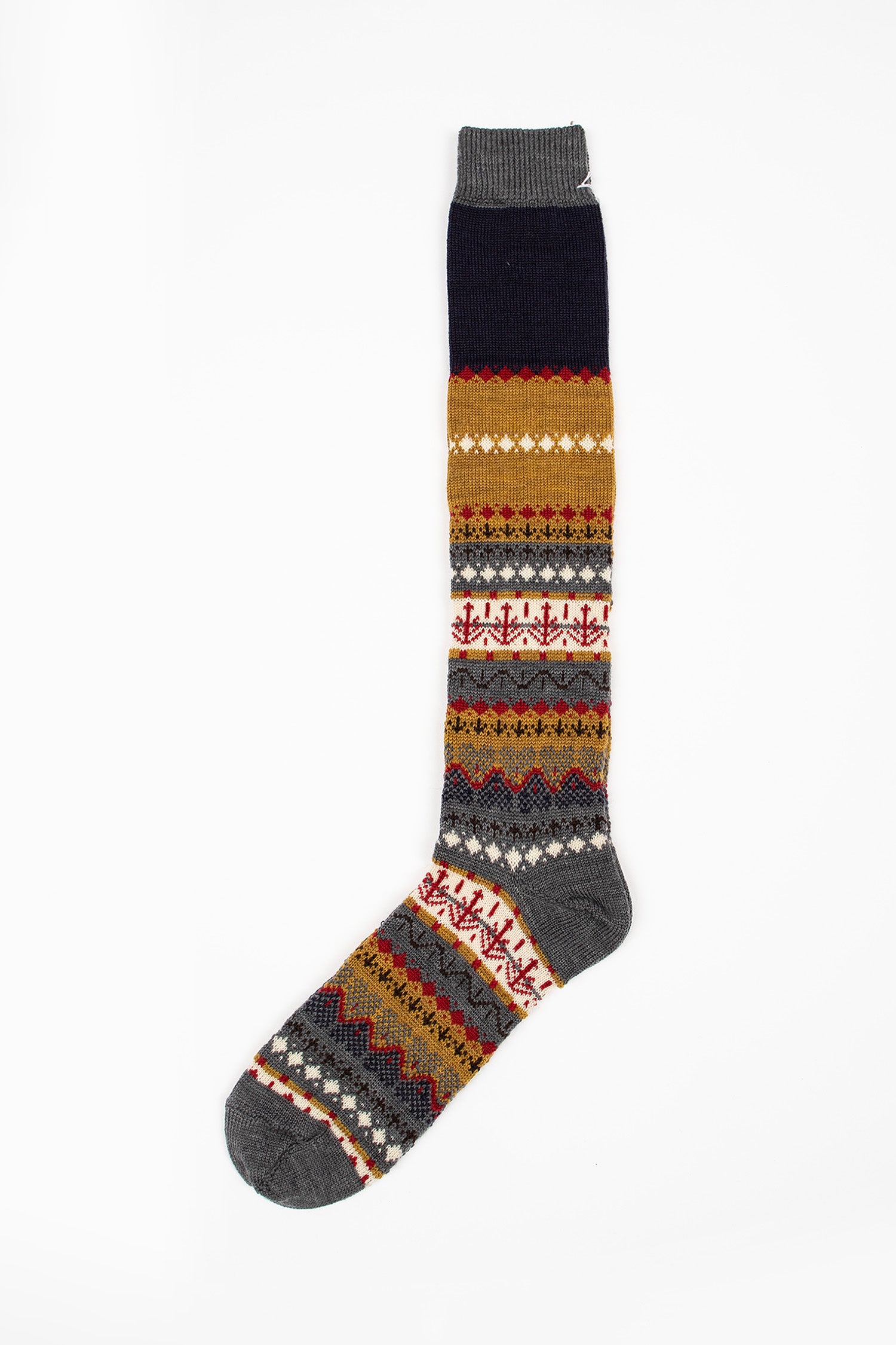 HA-8BHS English Style Knee Socks Grey