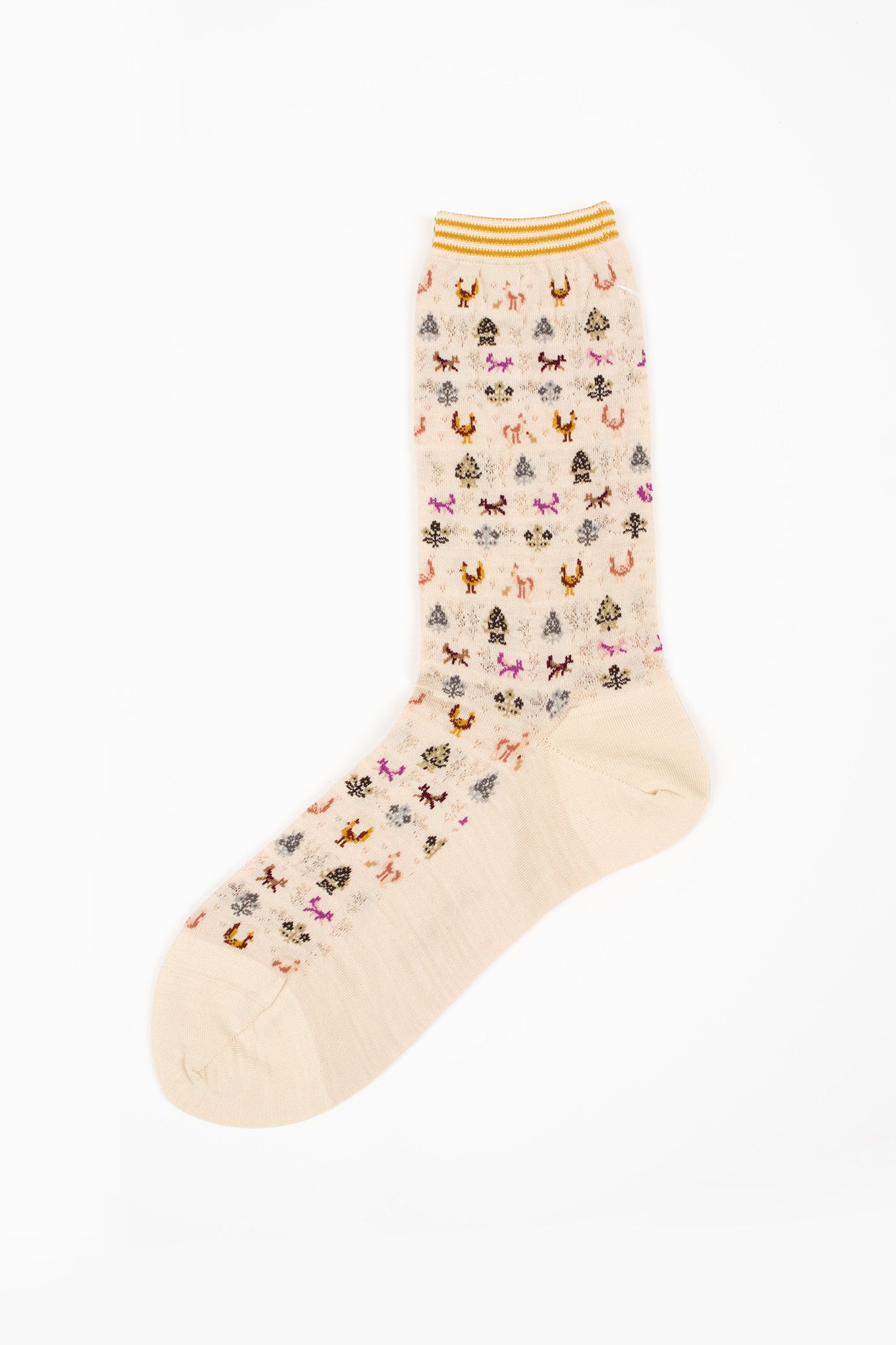 AM-737A Forest Mate Socks Ivory