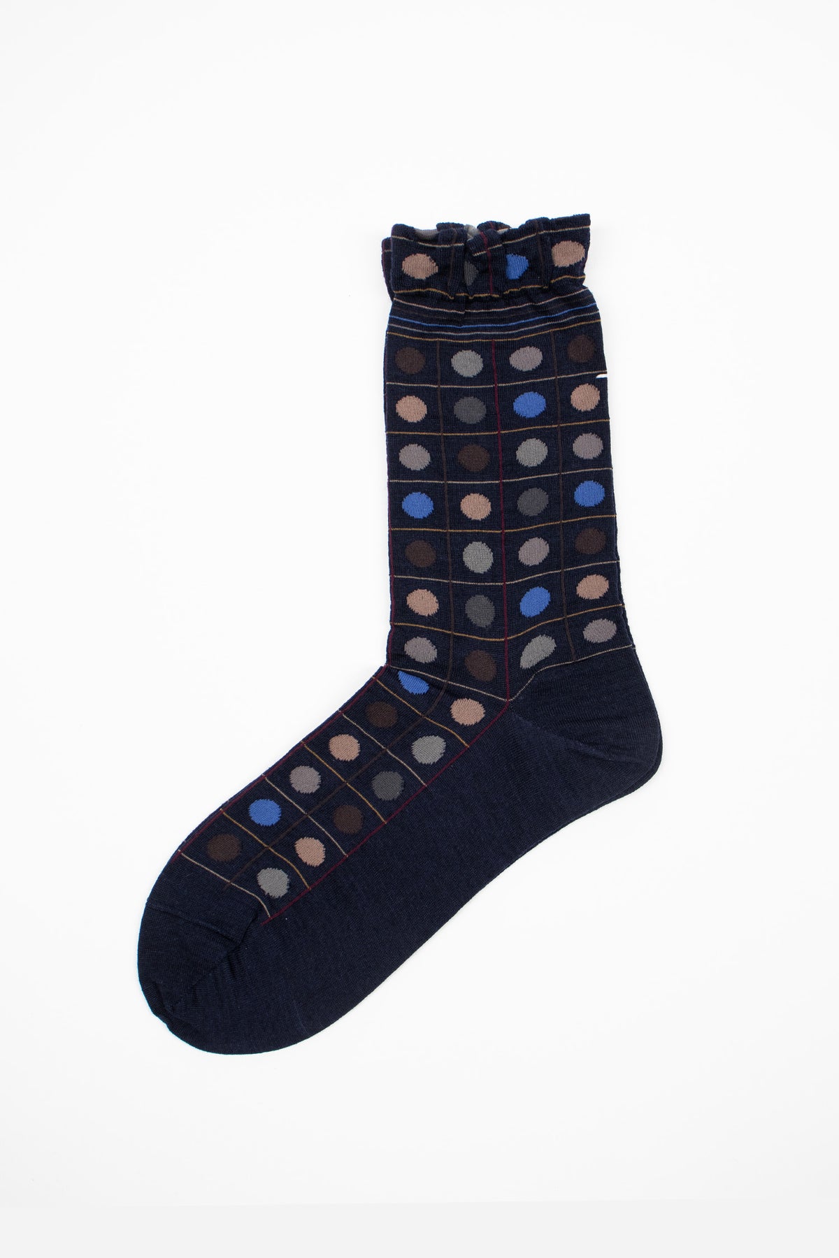 AM-829 Circles Socks Navy