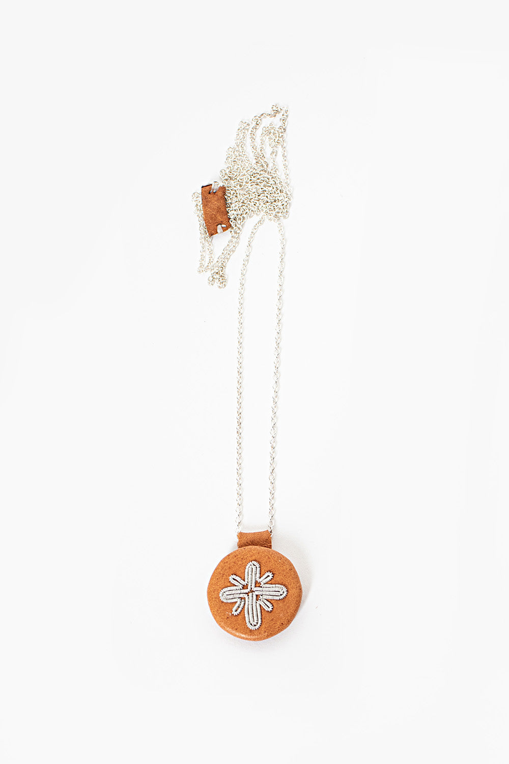 Snow Flower Necklace Tan