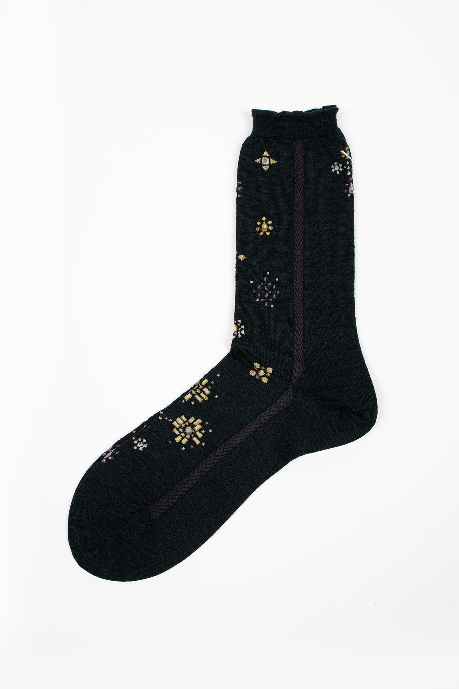 AM-486B Jewellery Socks Dark Green
