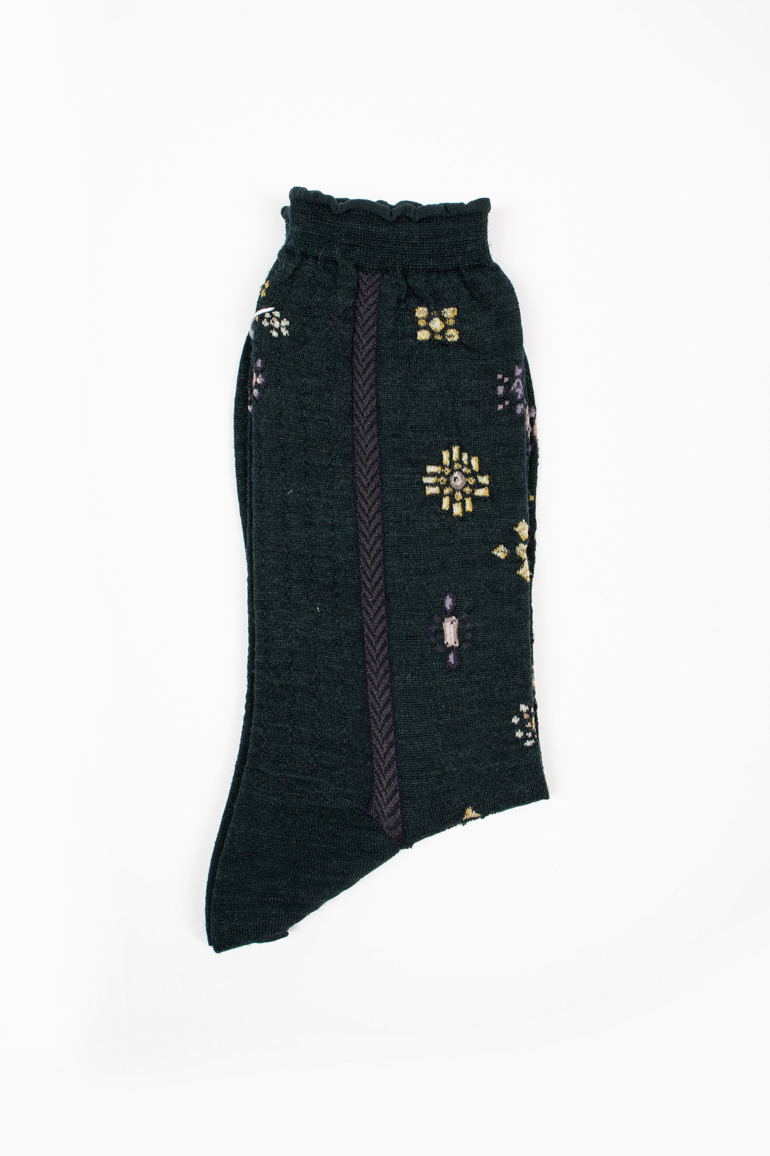 AM-486B Jewellery Socks Dark Green