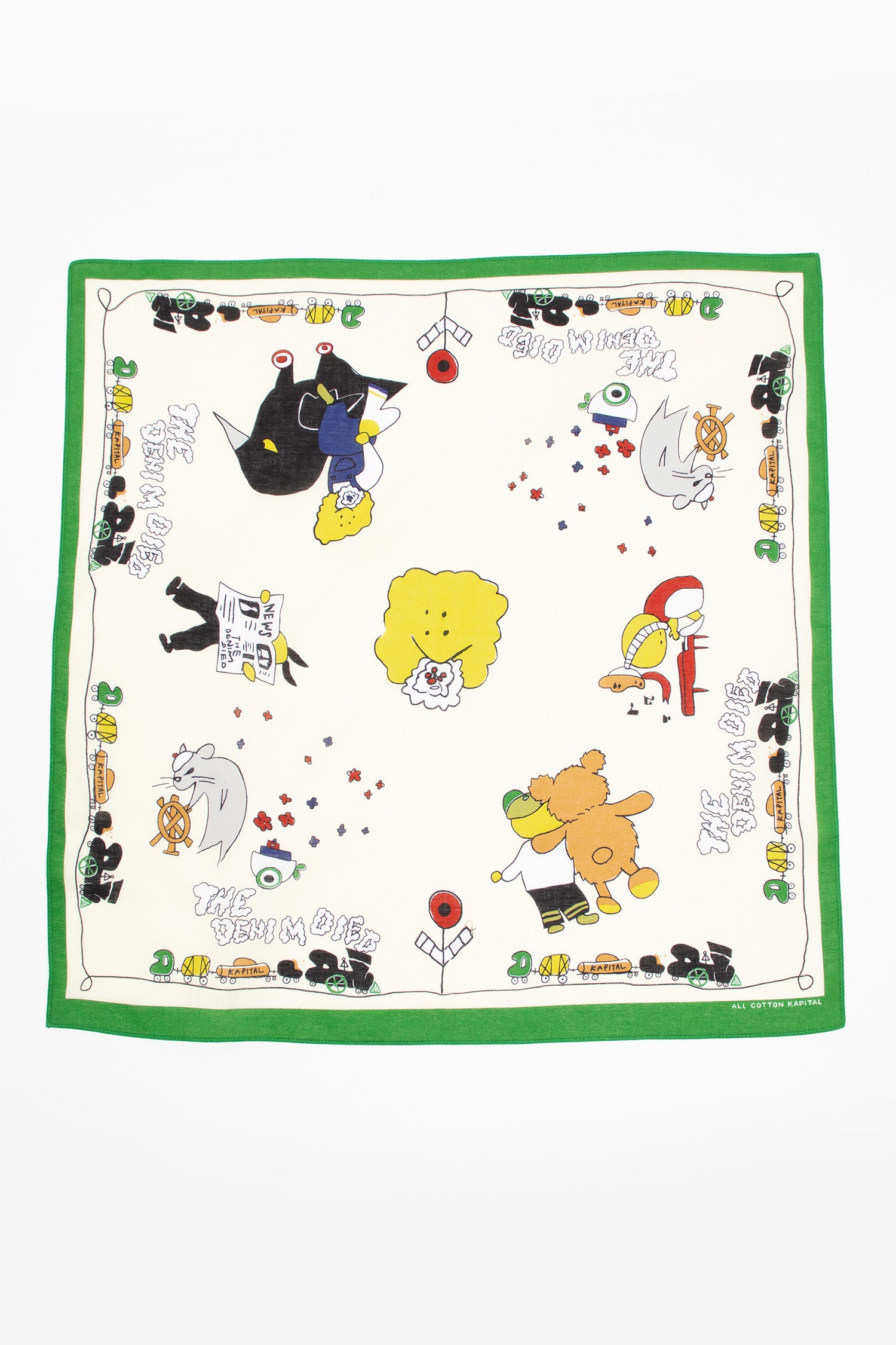 Peckish Rainbowy Park Bandana Green