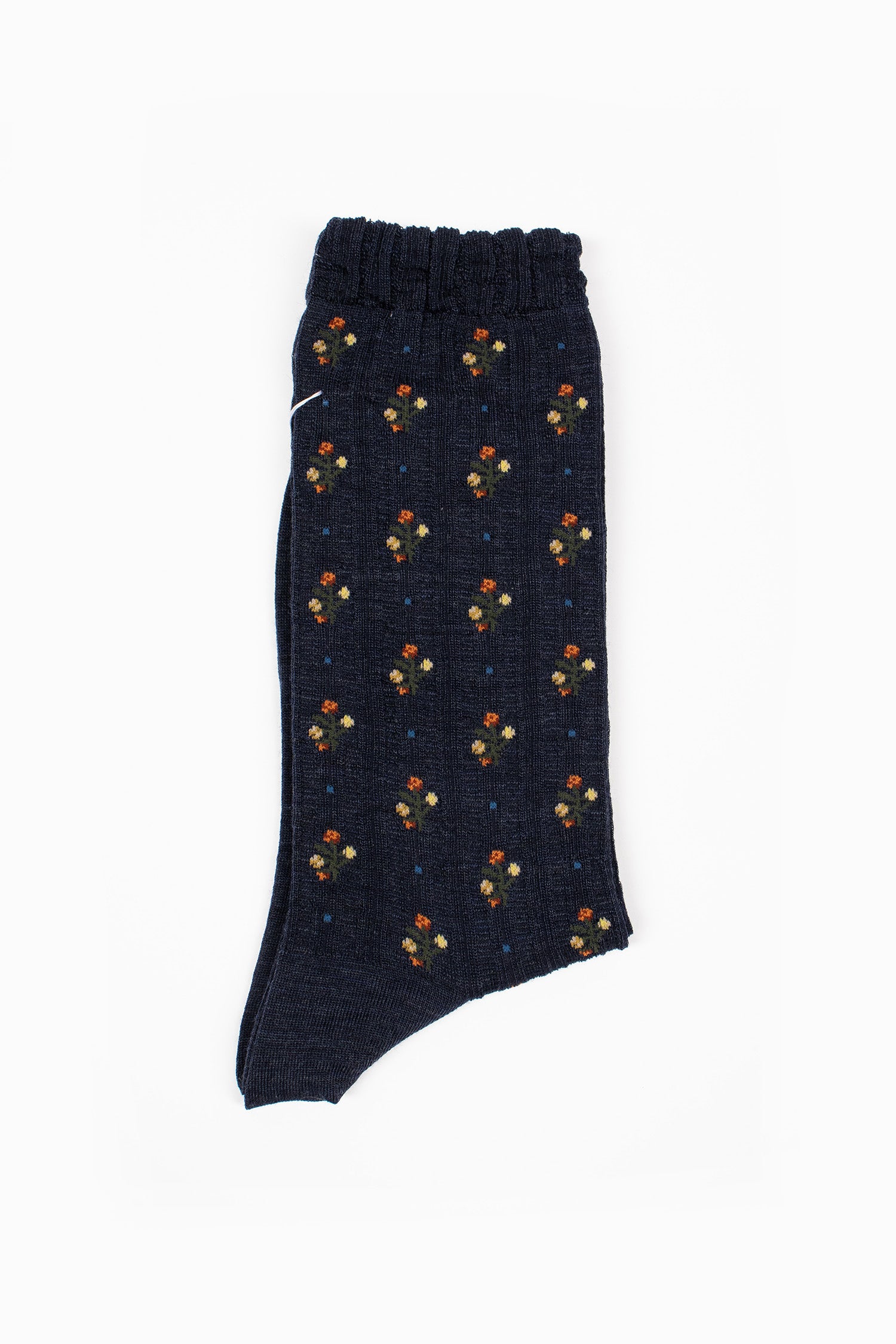 KT-176S Flower Stripe Socks Navy