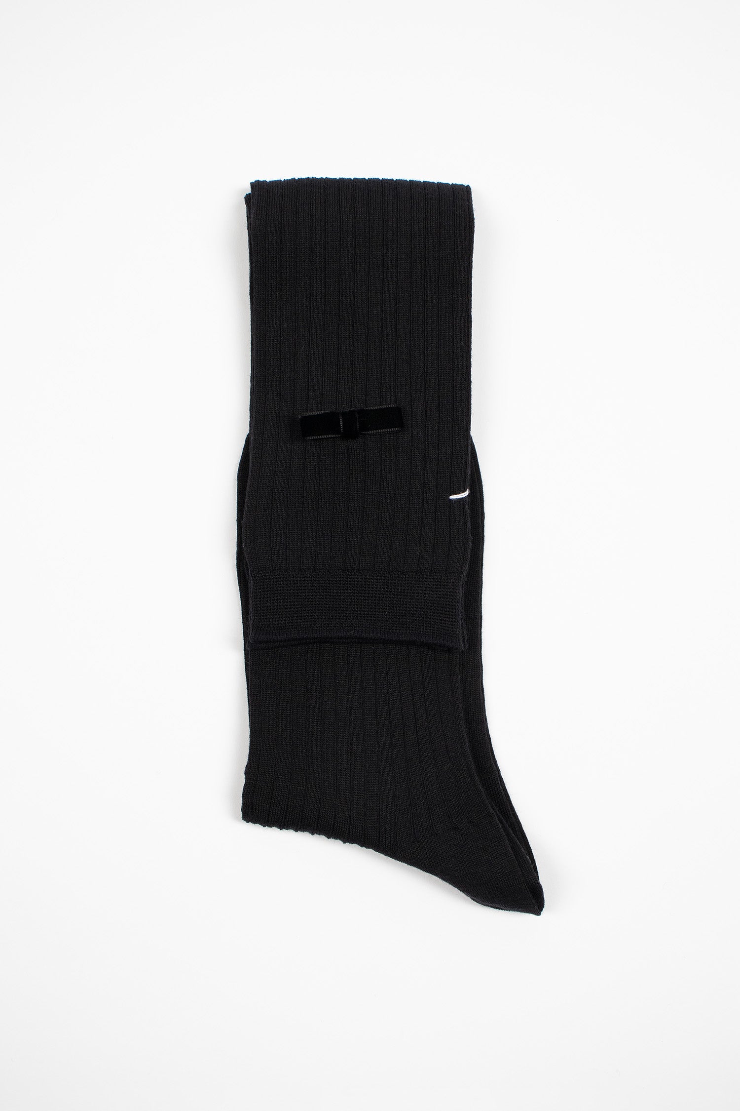 ANP-118AHS Ribbon Knee Sock Black