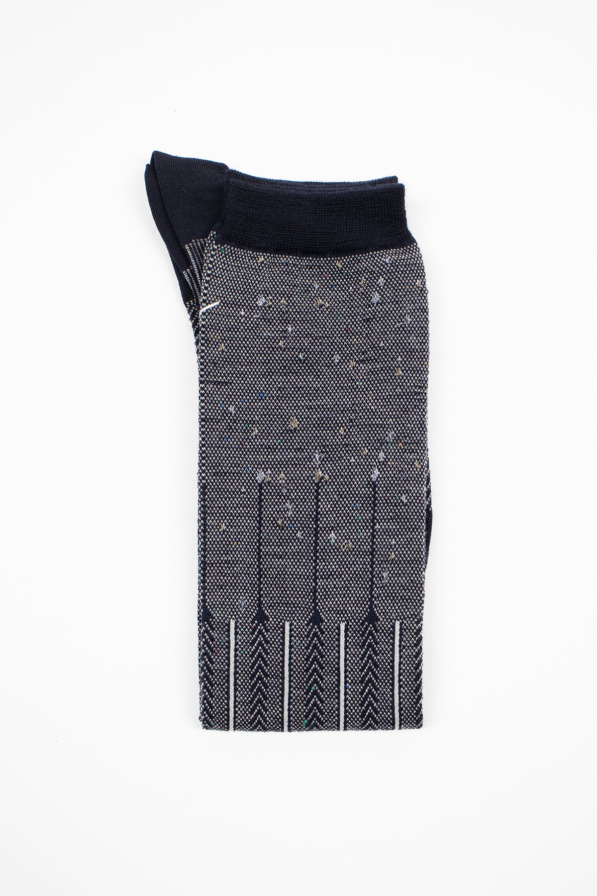 AM-349AHS Herringbone Knee Socks Navy