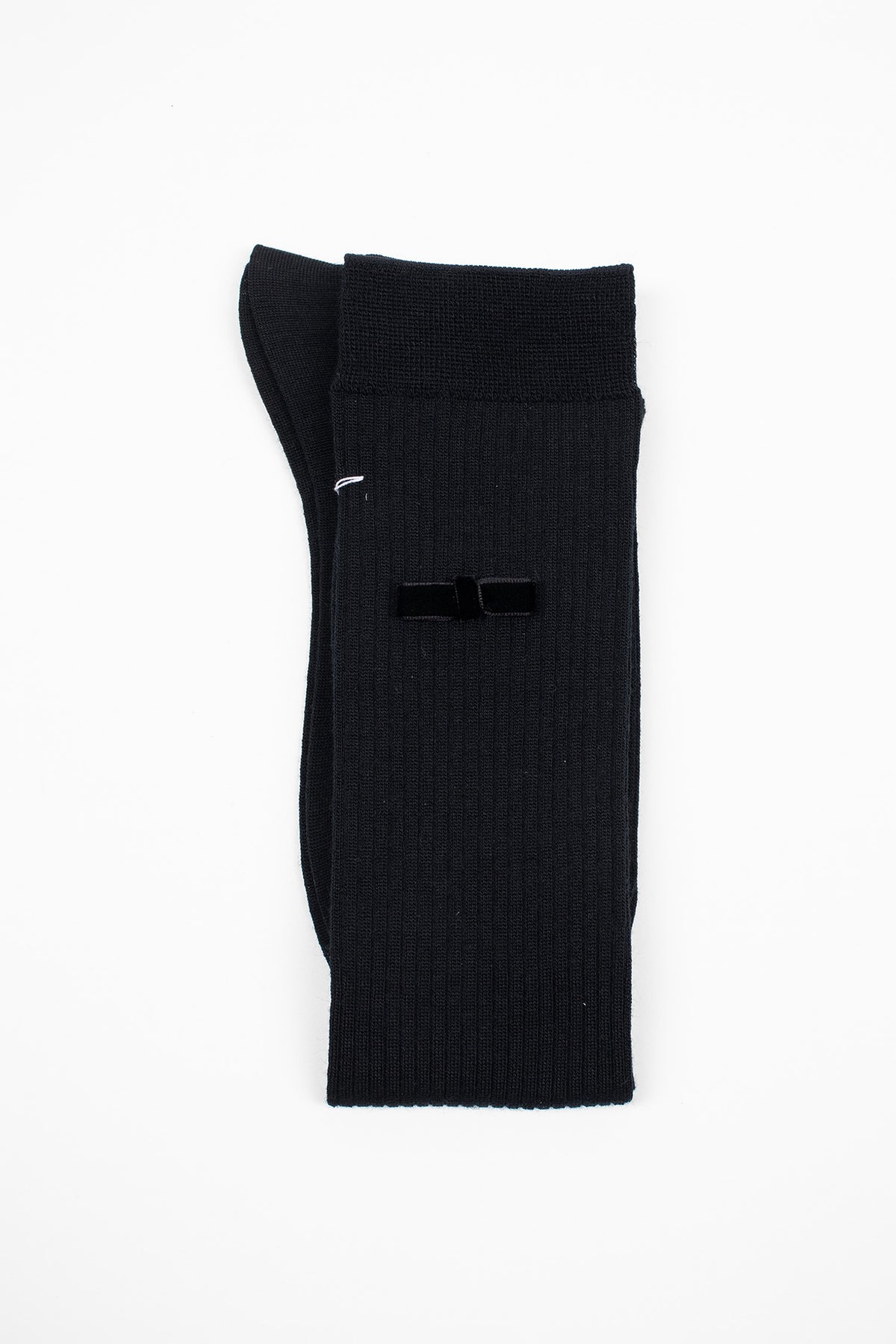 ANP-132HS Ribbon Knee Socks Black