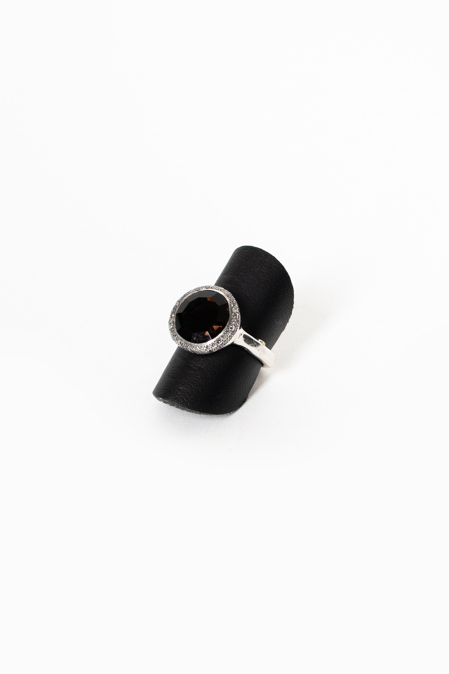 Julia 3 Ring Smoky Quartz/Icy Grey Diamond