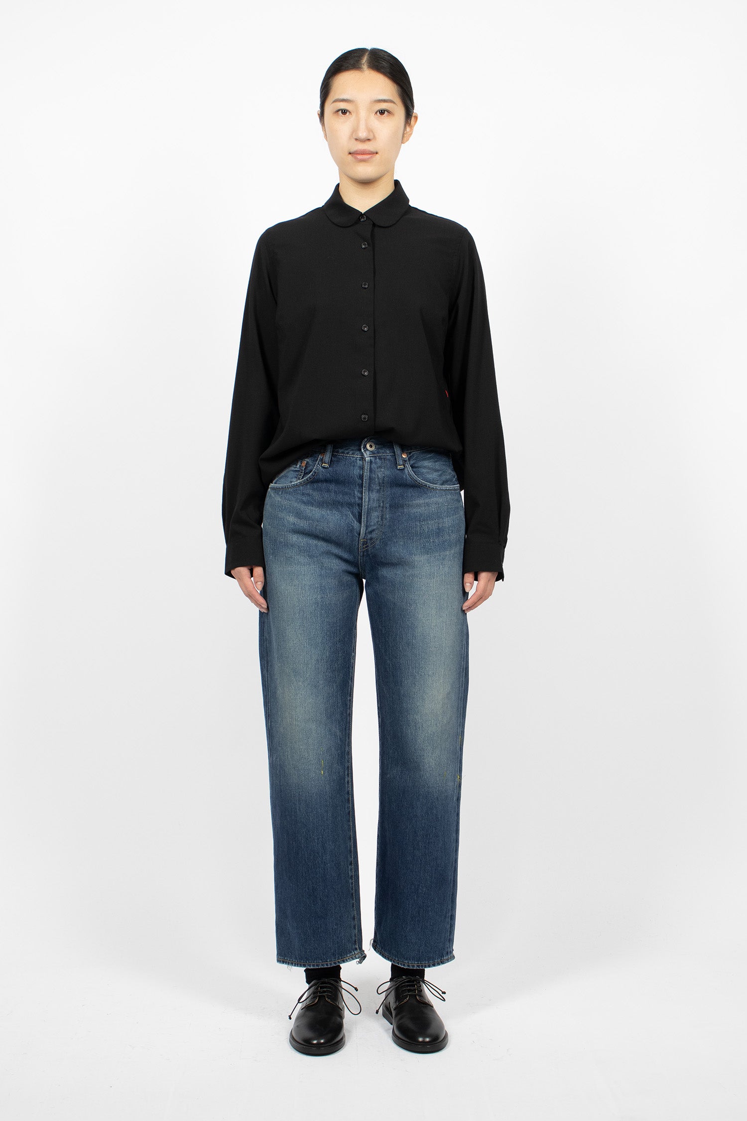 MP03B Selvedge Straight Cut Jean Dark Splatter