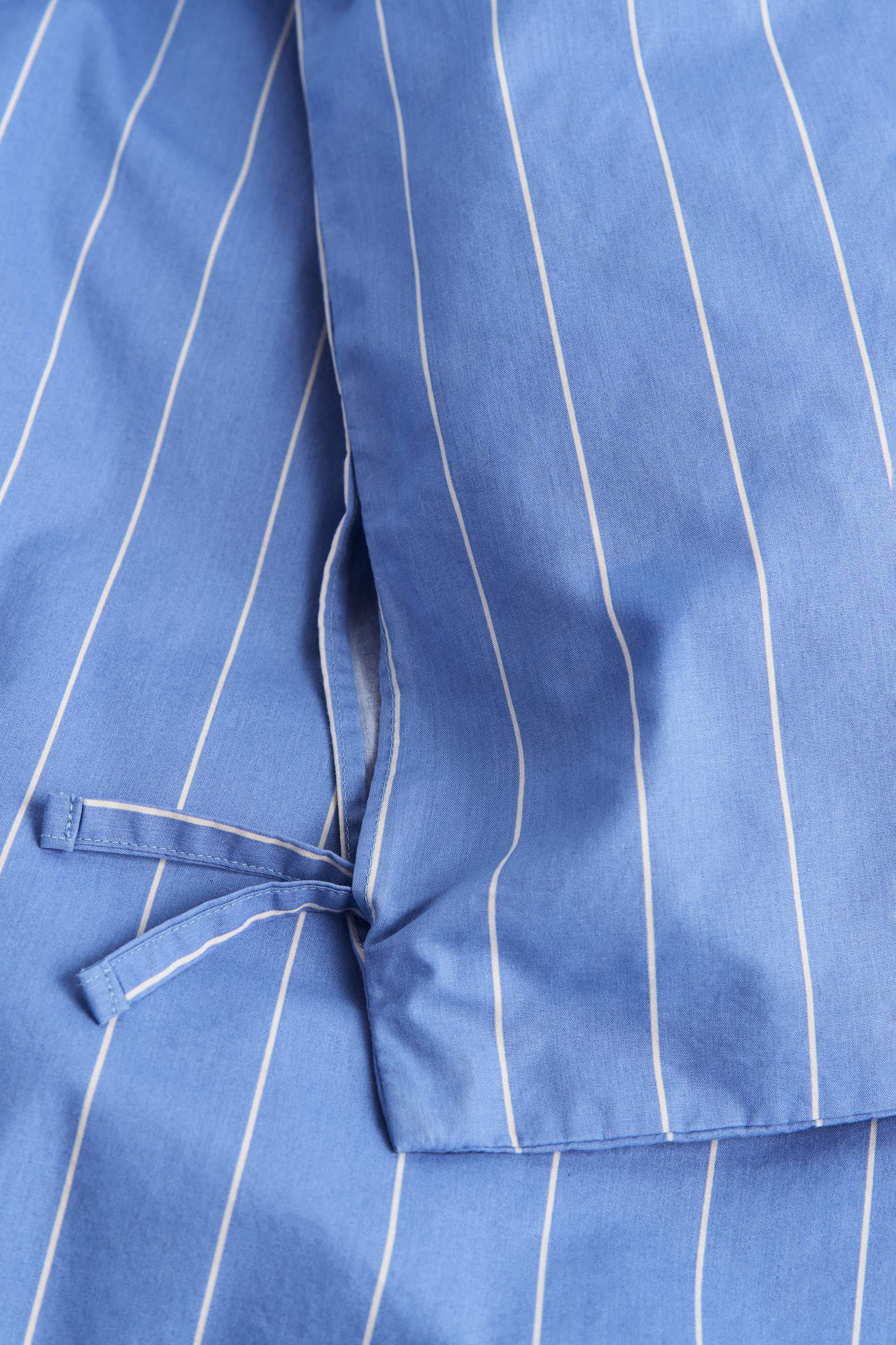 Percale King Duvet Clear Blue Stripes