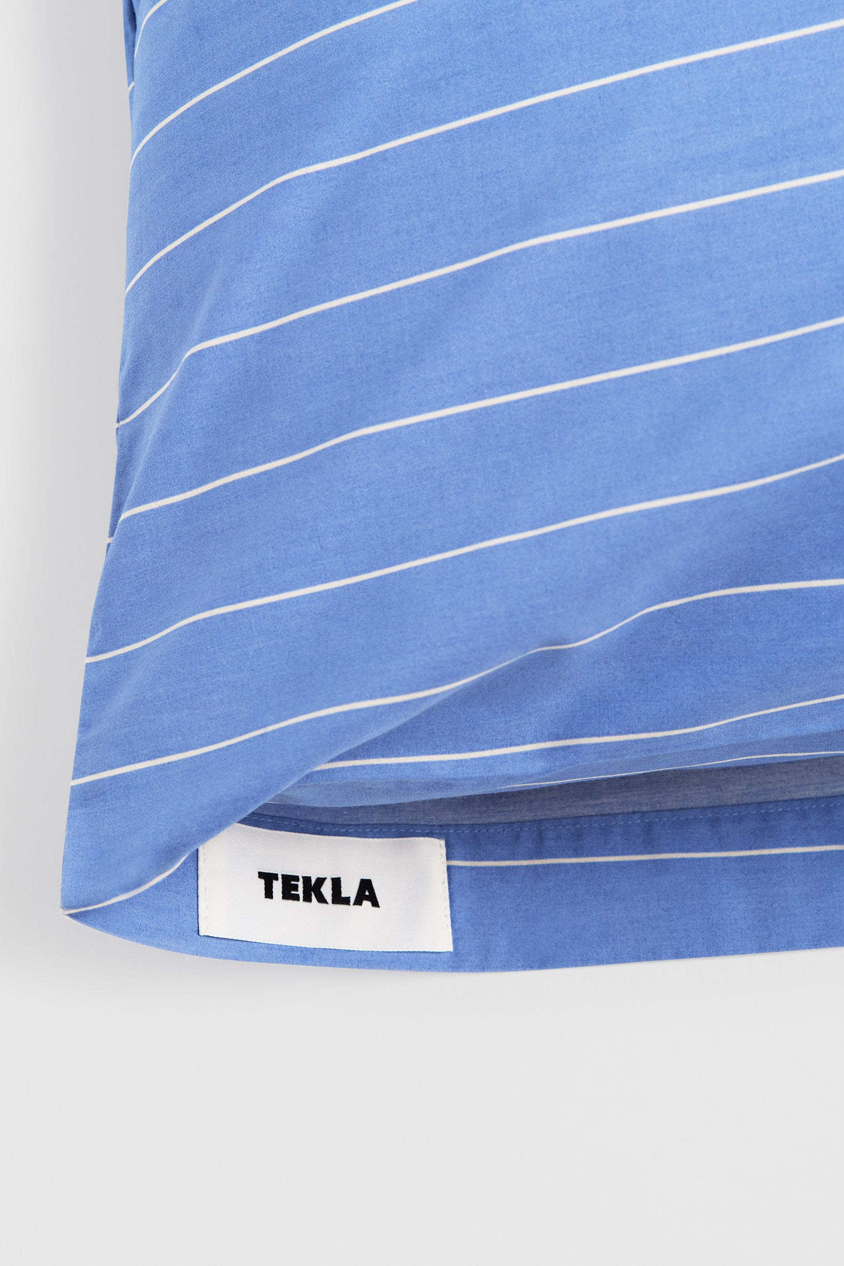 Percale Pillowcase Clear Blue Stripes