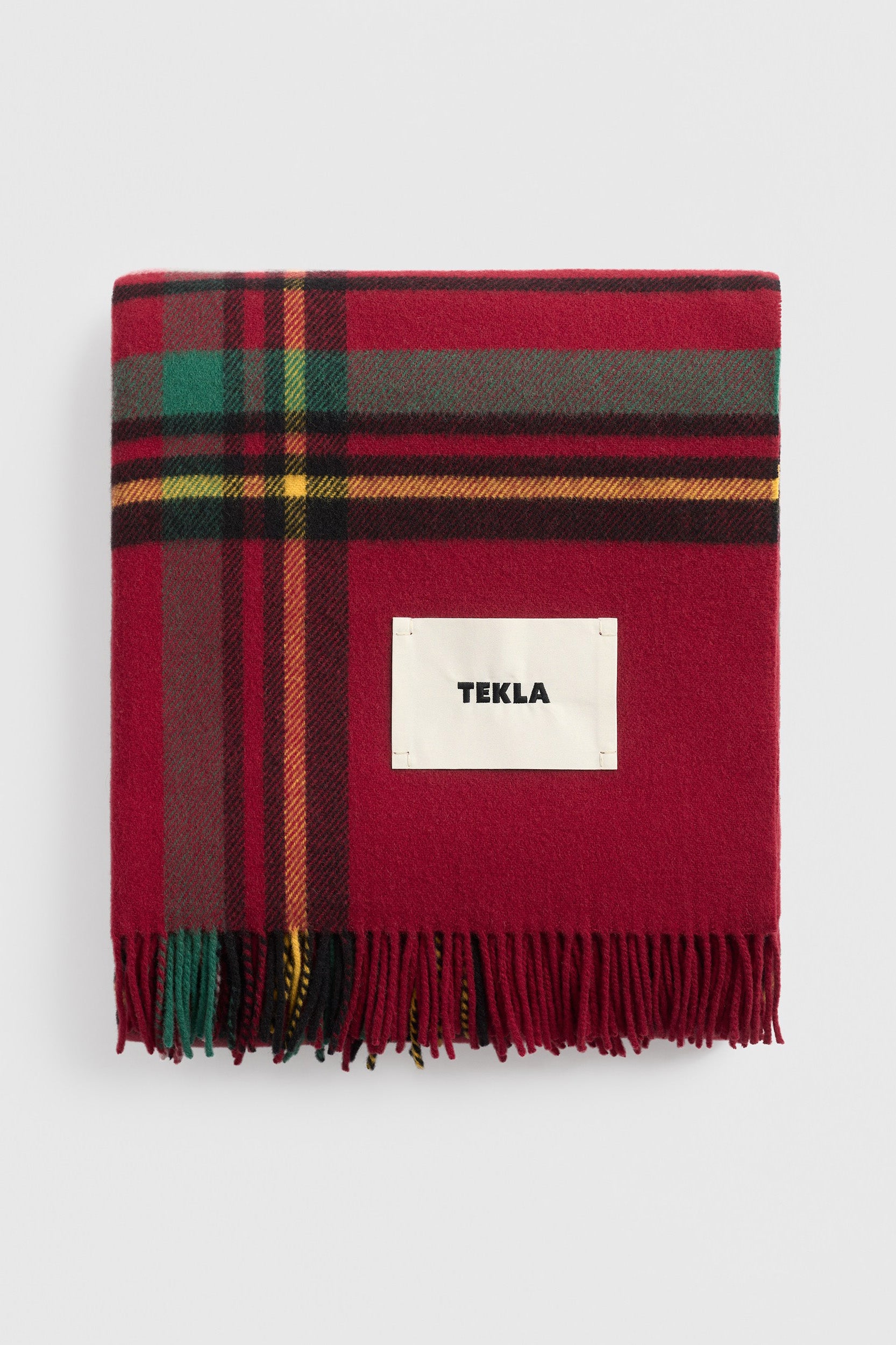 Fringed Blanket Red Plaid