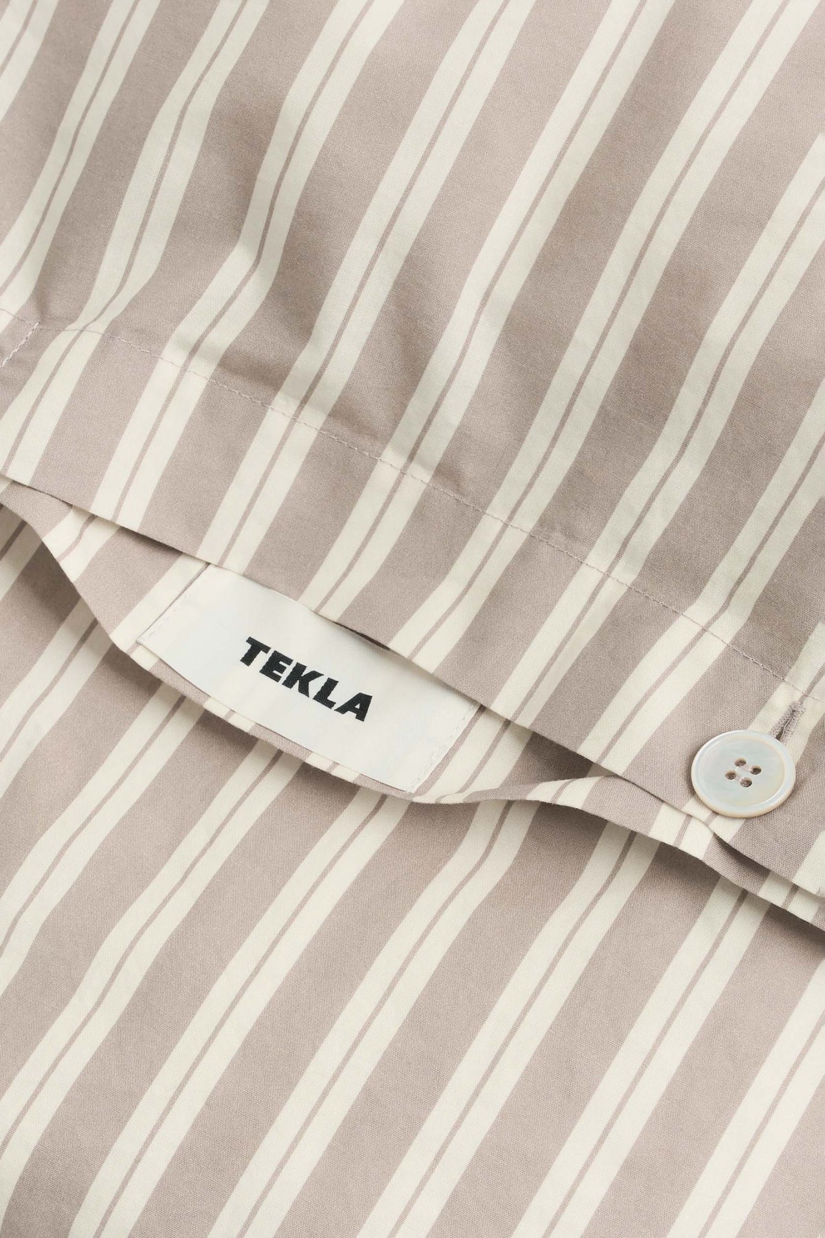 Percale Double Duvet Cover Clay Stripes