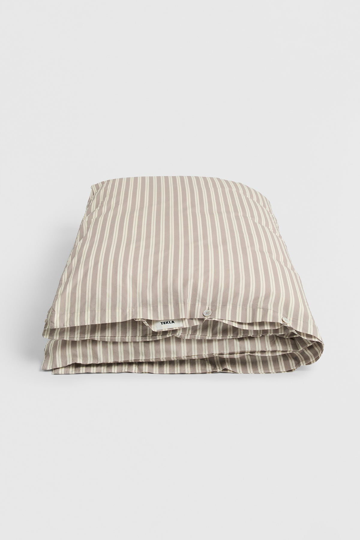 Percale Double Duvet Cover Clay Stripes