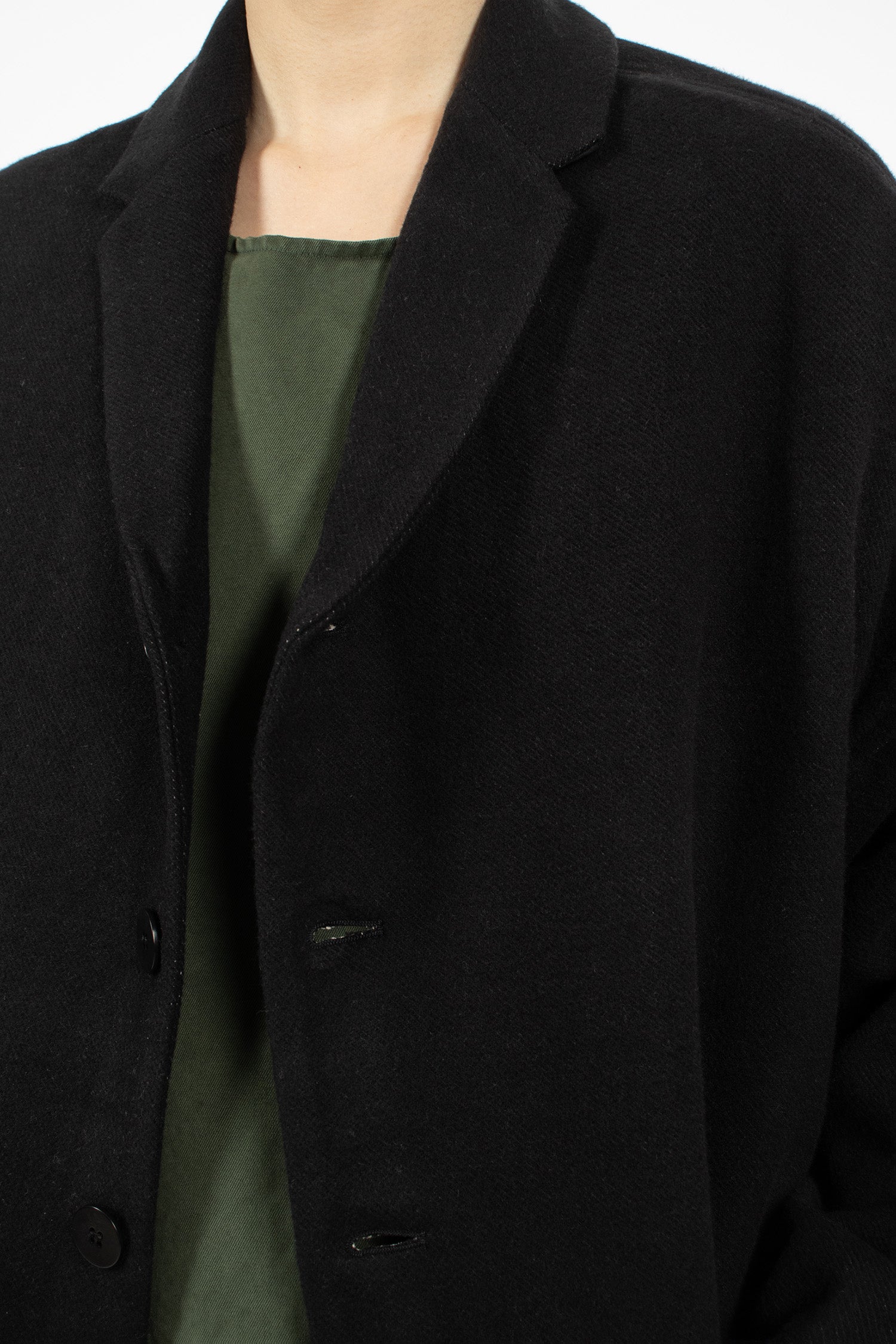 U4559 Soft Long Coat Black