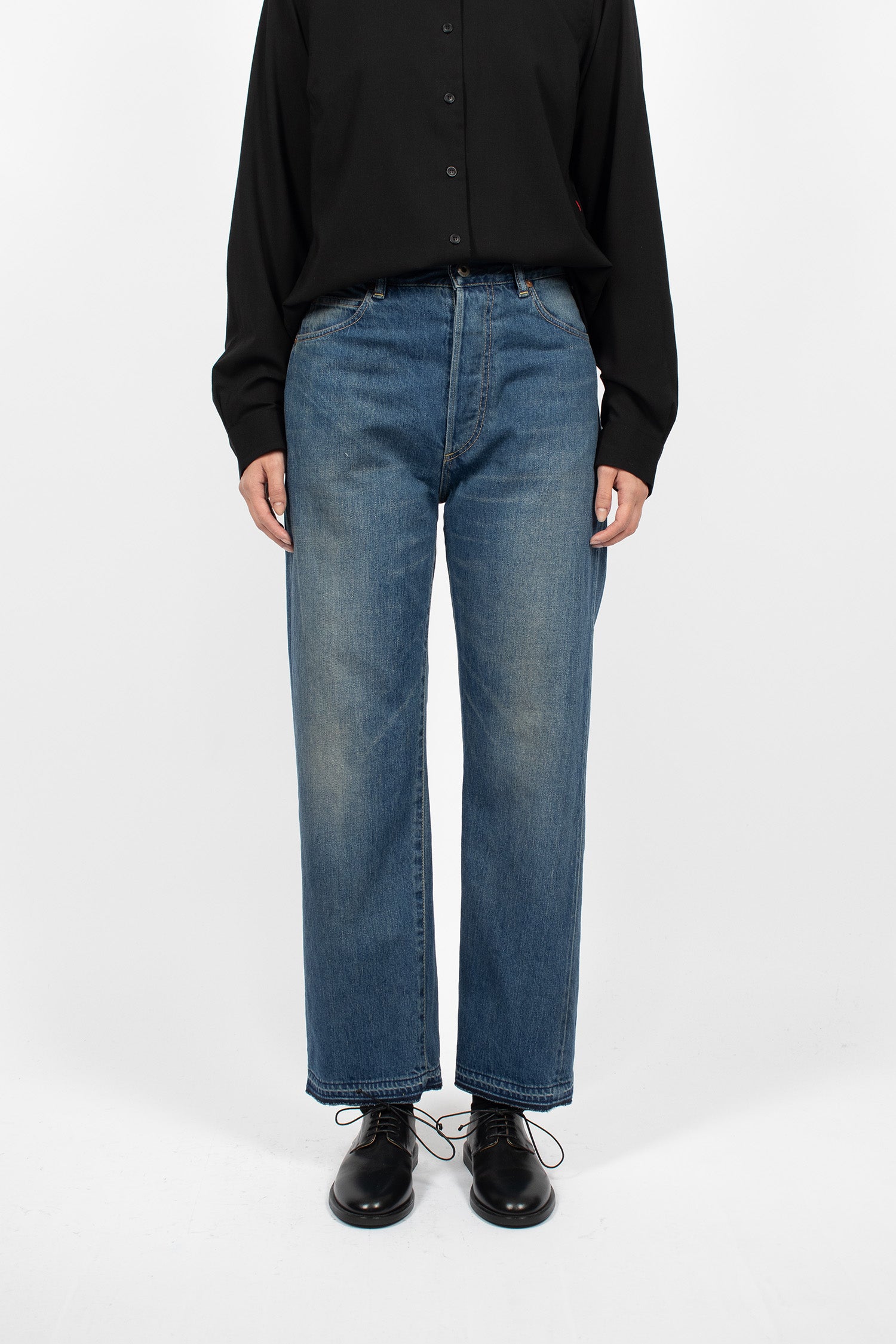 WP04 Selvedge Monroe Jean Dark Distress