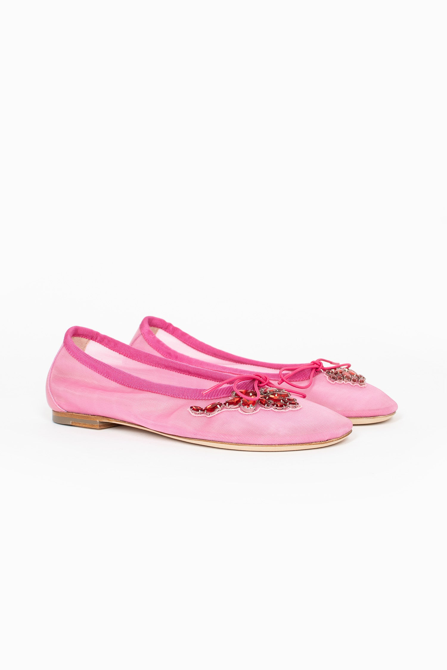 Mesh Embroidery Ballerina Pink