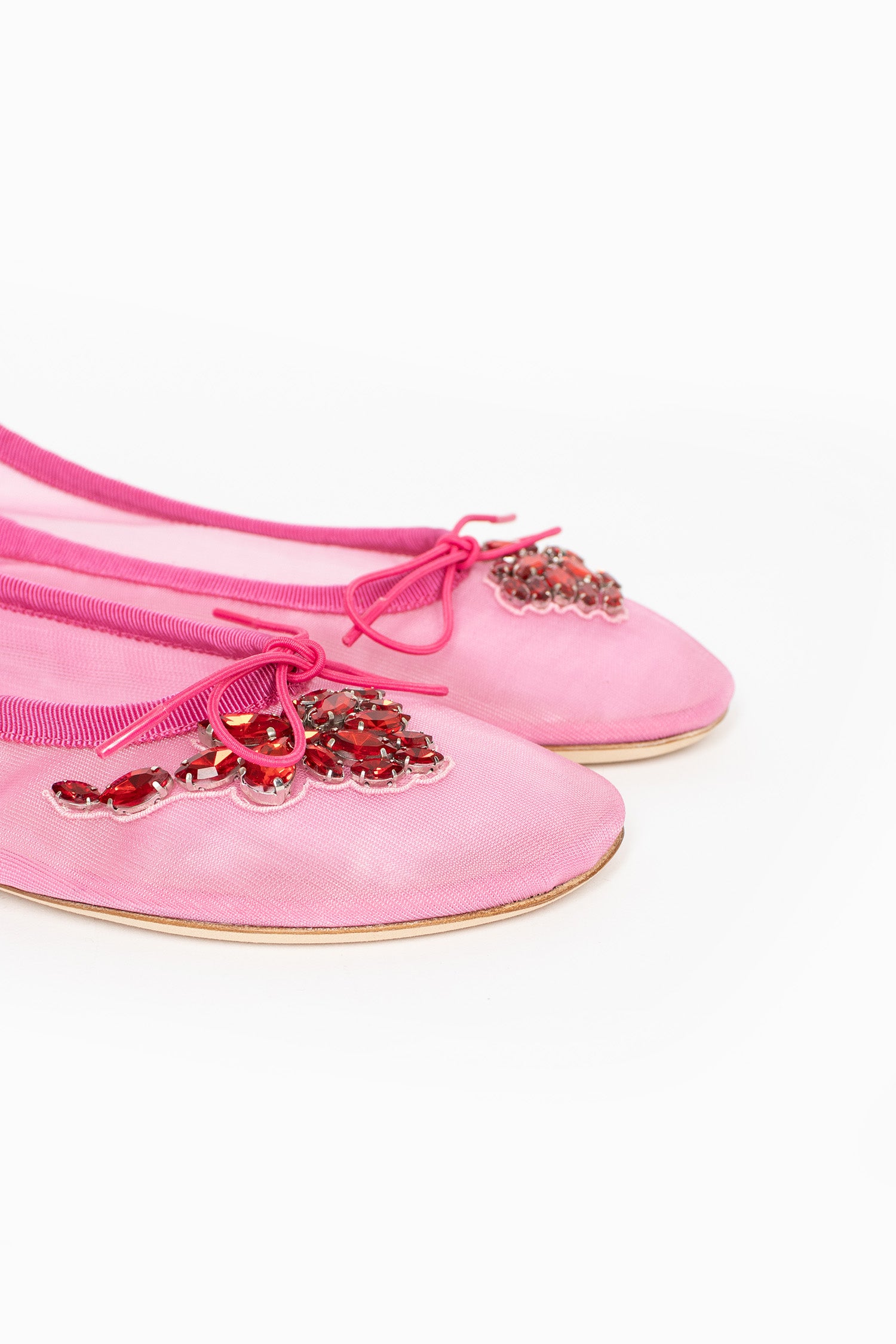 Mesh Embroidery Ballerina Pink