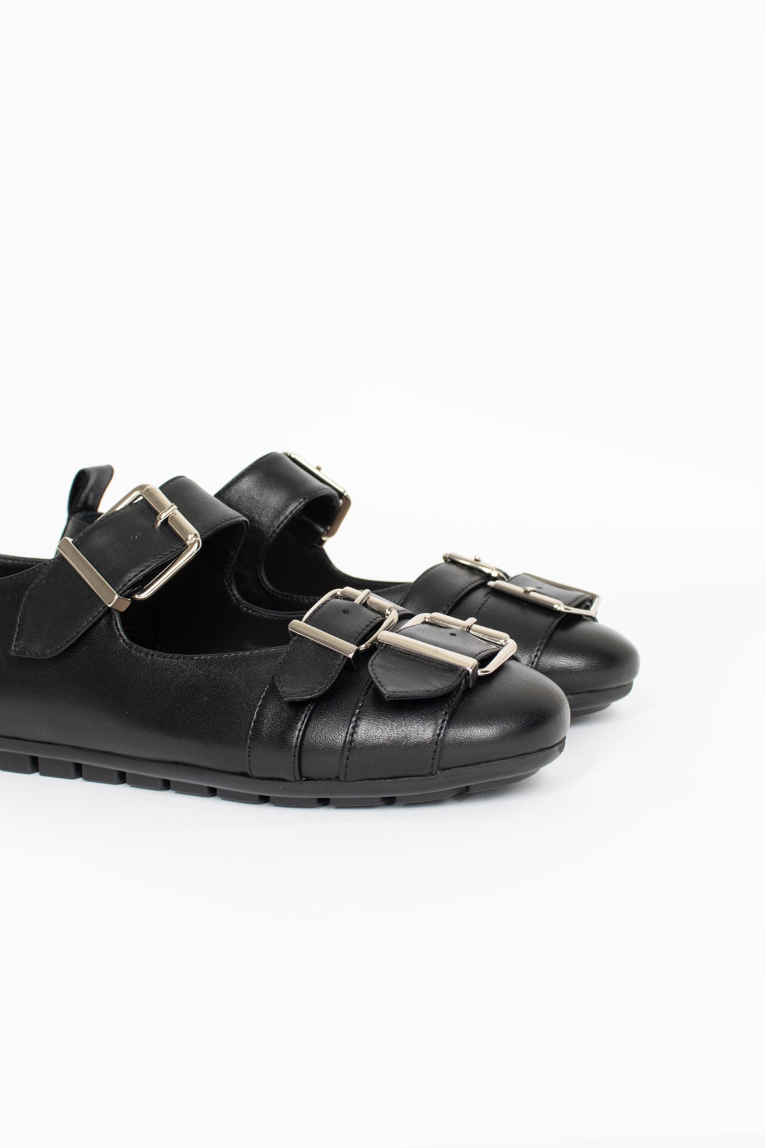 Buckle Ballerina Pump Black