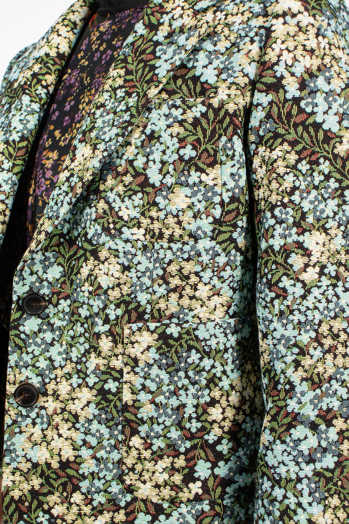 Cropped Jacquard Blazer Sky