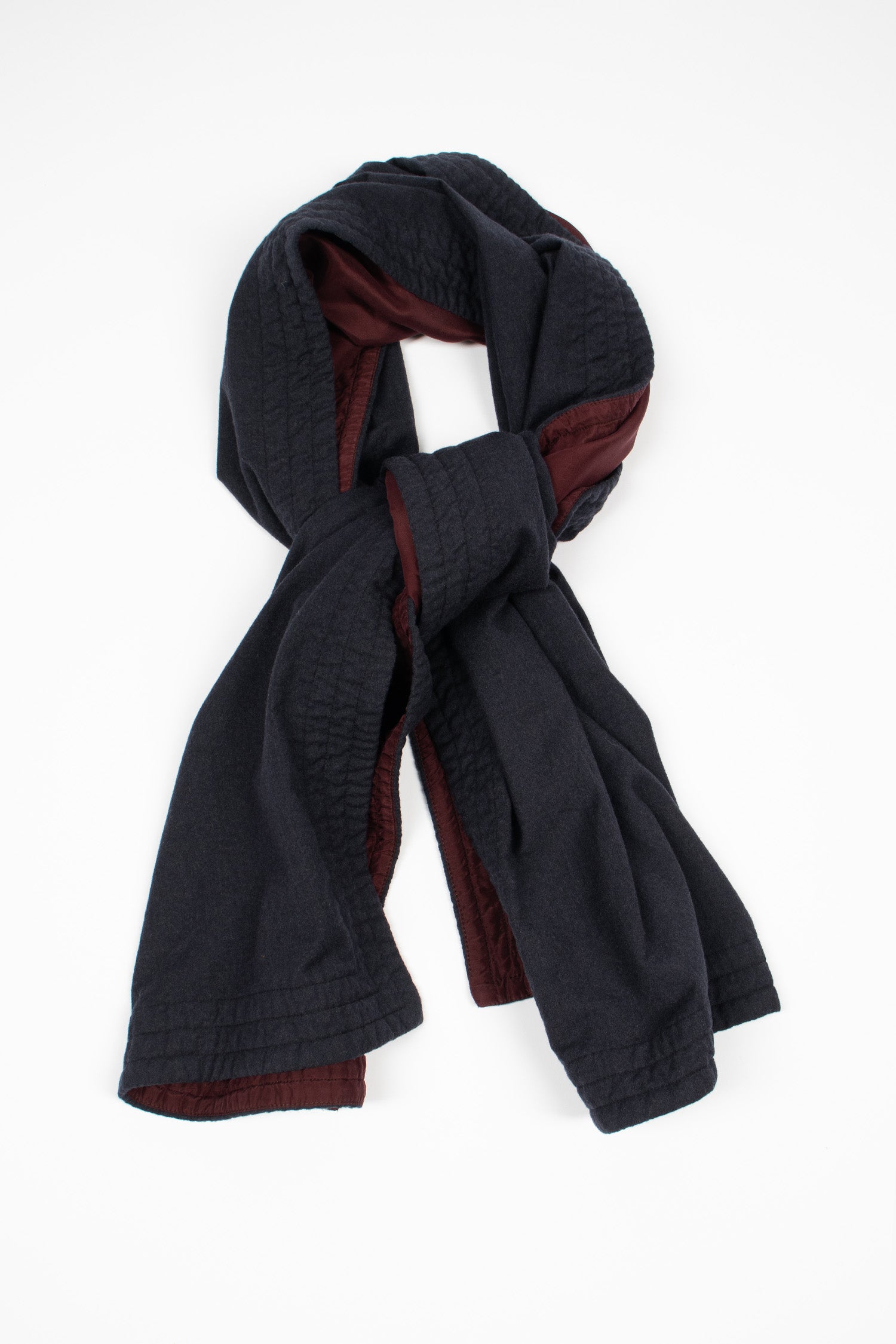 Bella Double Faced Scarf Navy/Prune