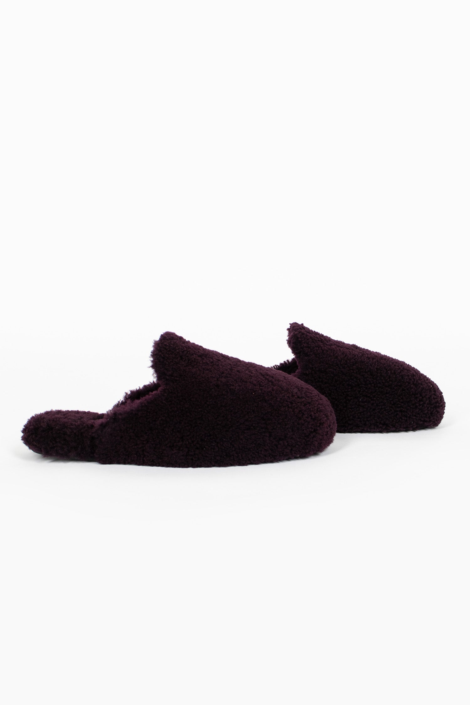 Shearling Slippers Wine
