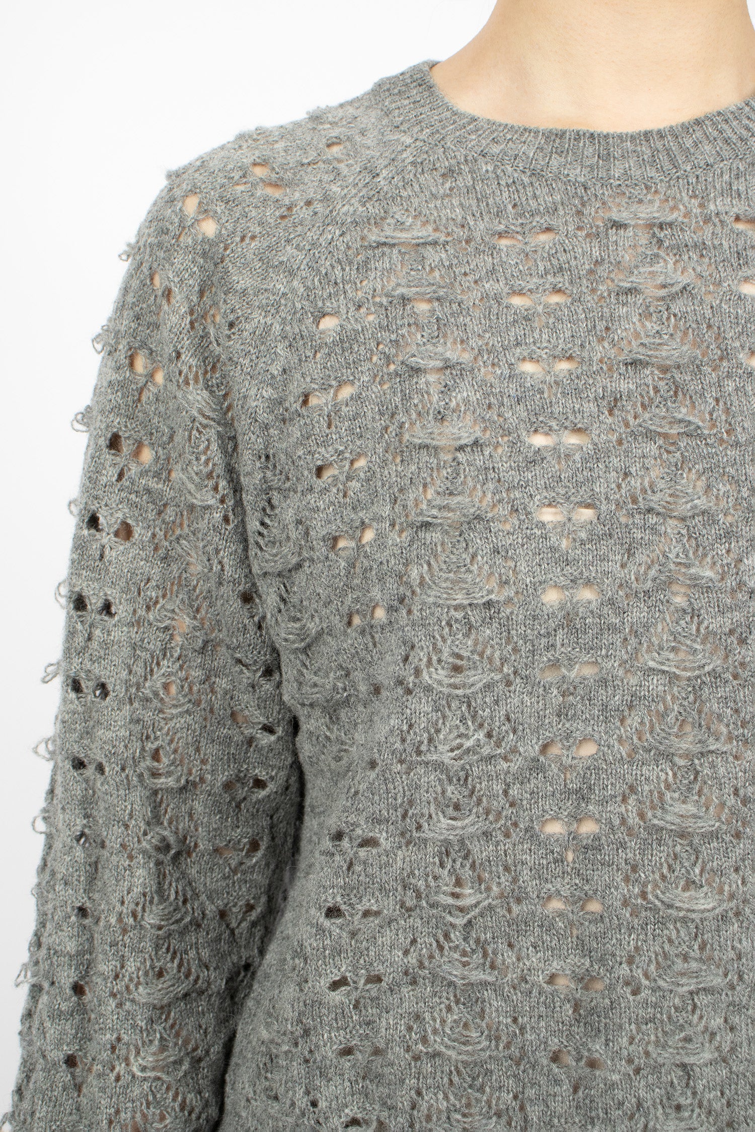 Bidane Knit Pullover Light Grey