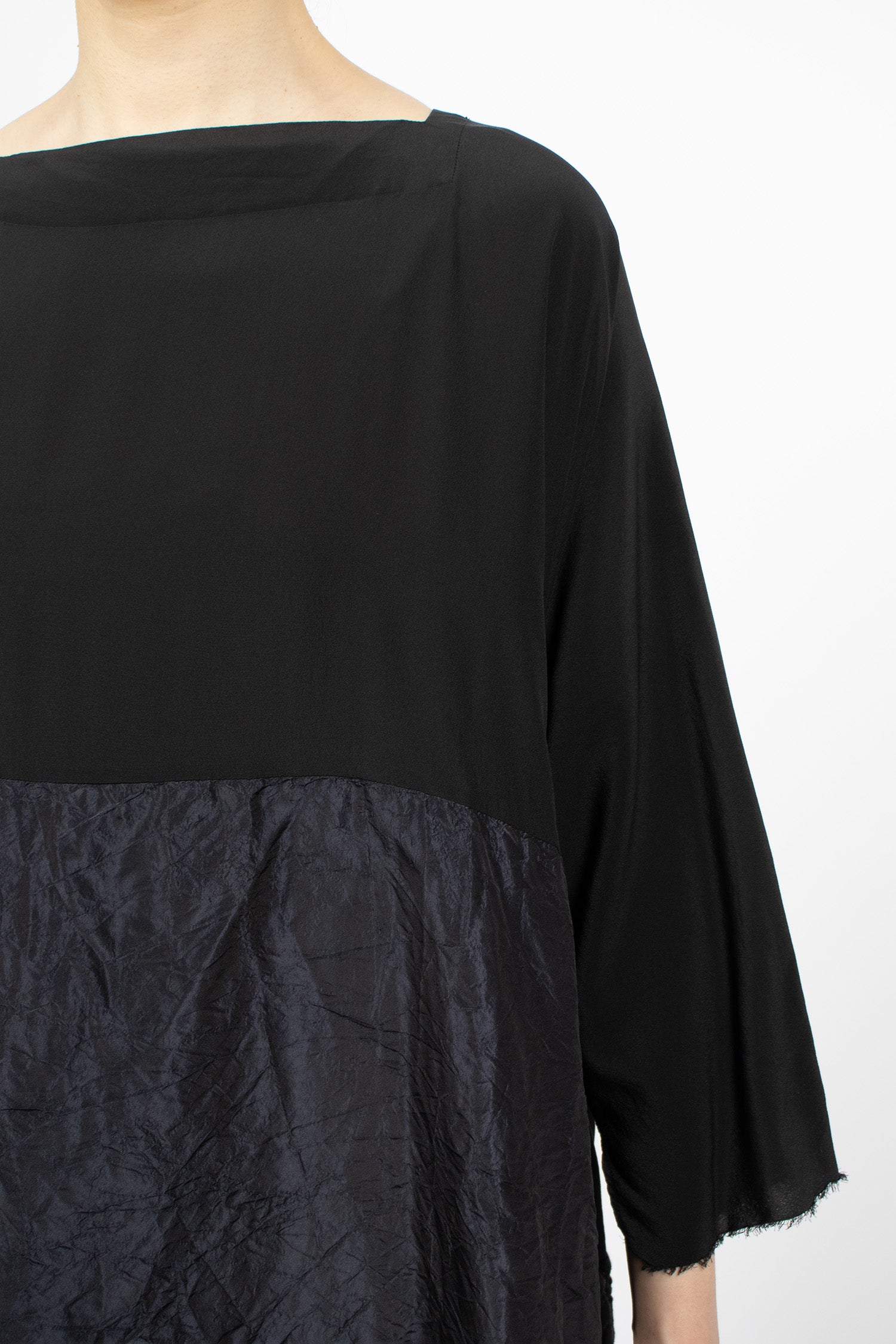 4 Sheets Patchwork Dress Navy Blue