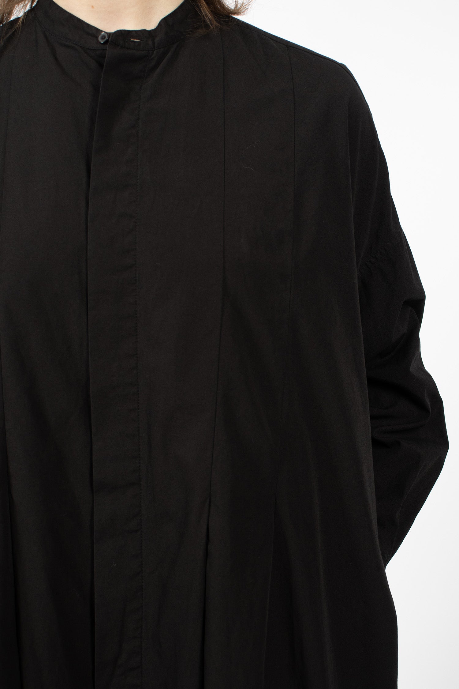 Wide Tuck Shirt Dress Midnight