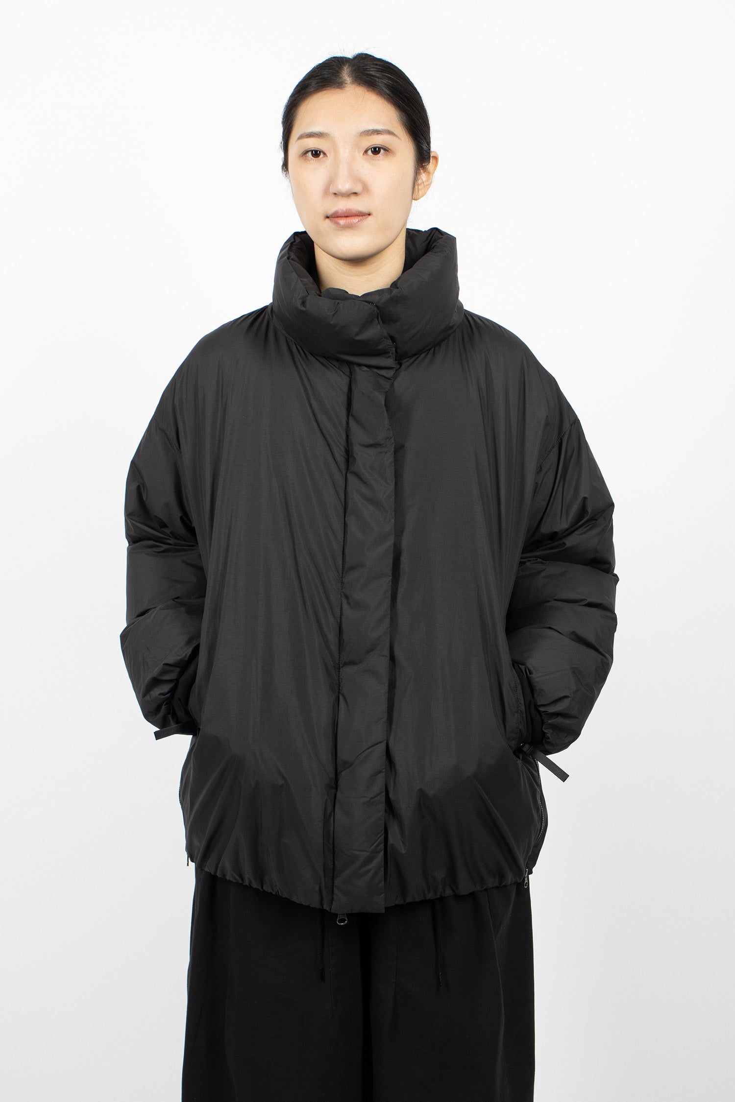 Stand Collar Down Jacket Black