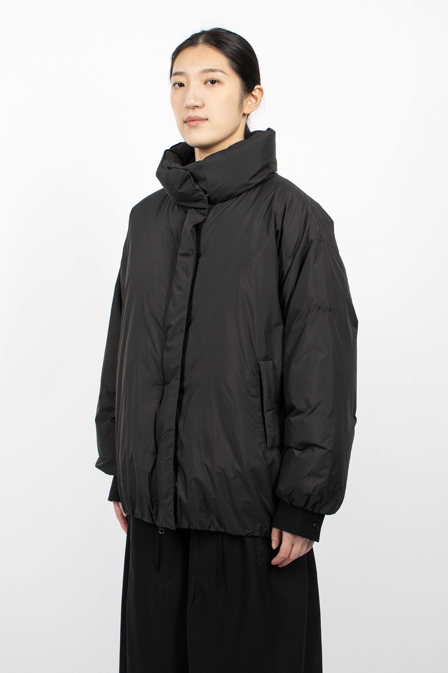 Stand Collar Down Jacket Black