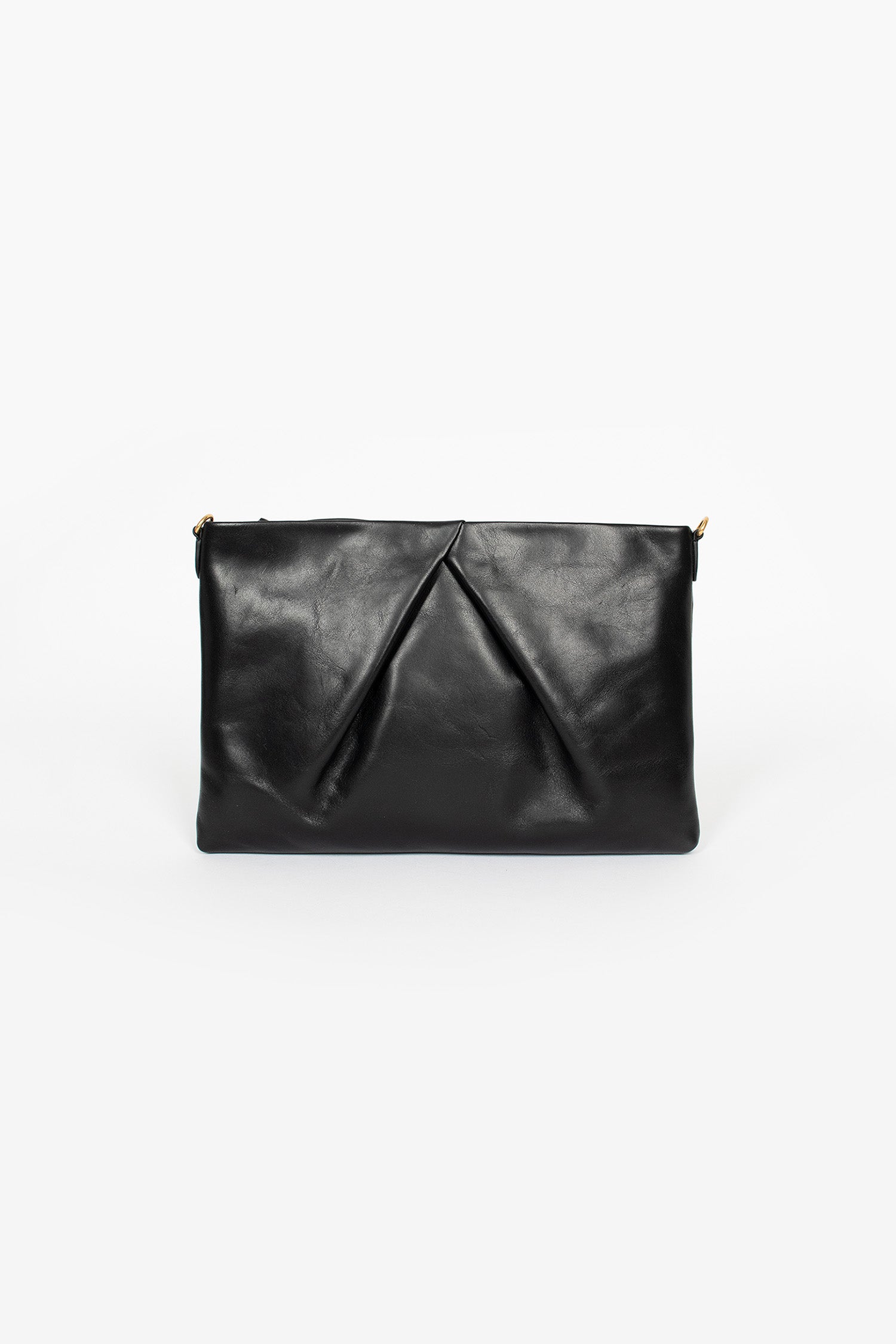 Leather Crossbody Pouch Black