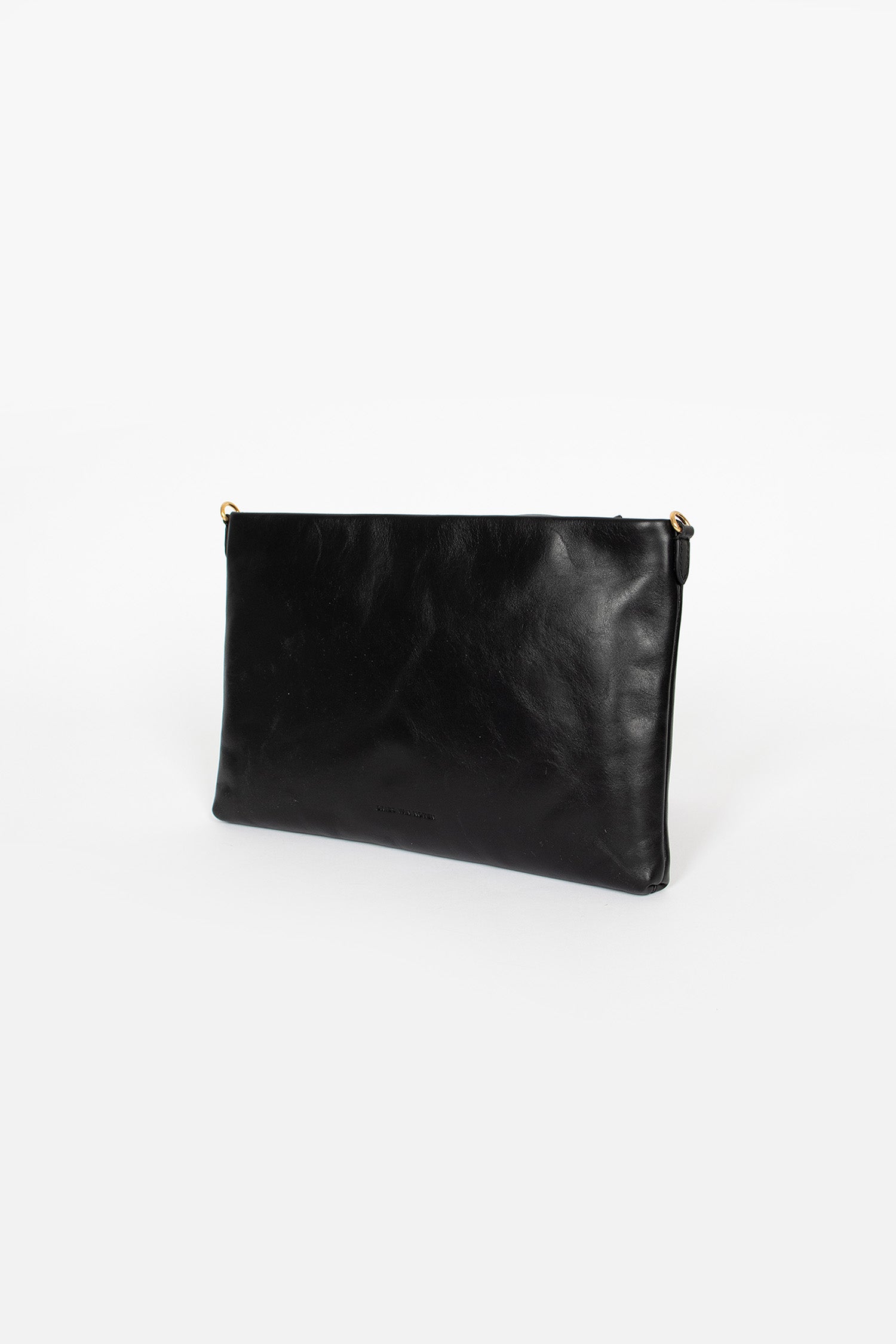 Leather Crossbody Pouch Black