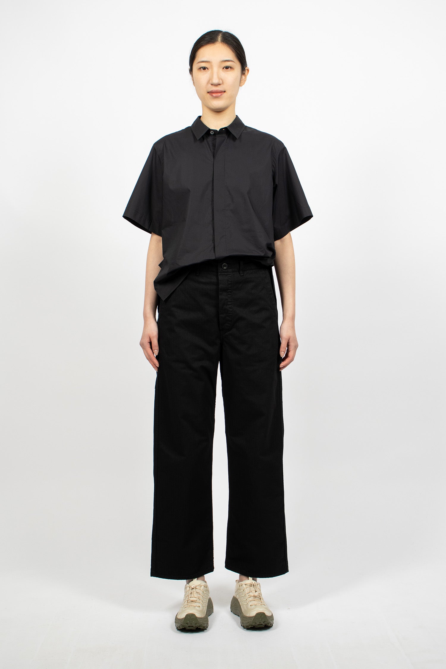 Wide French Work Pants Black