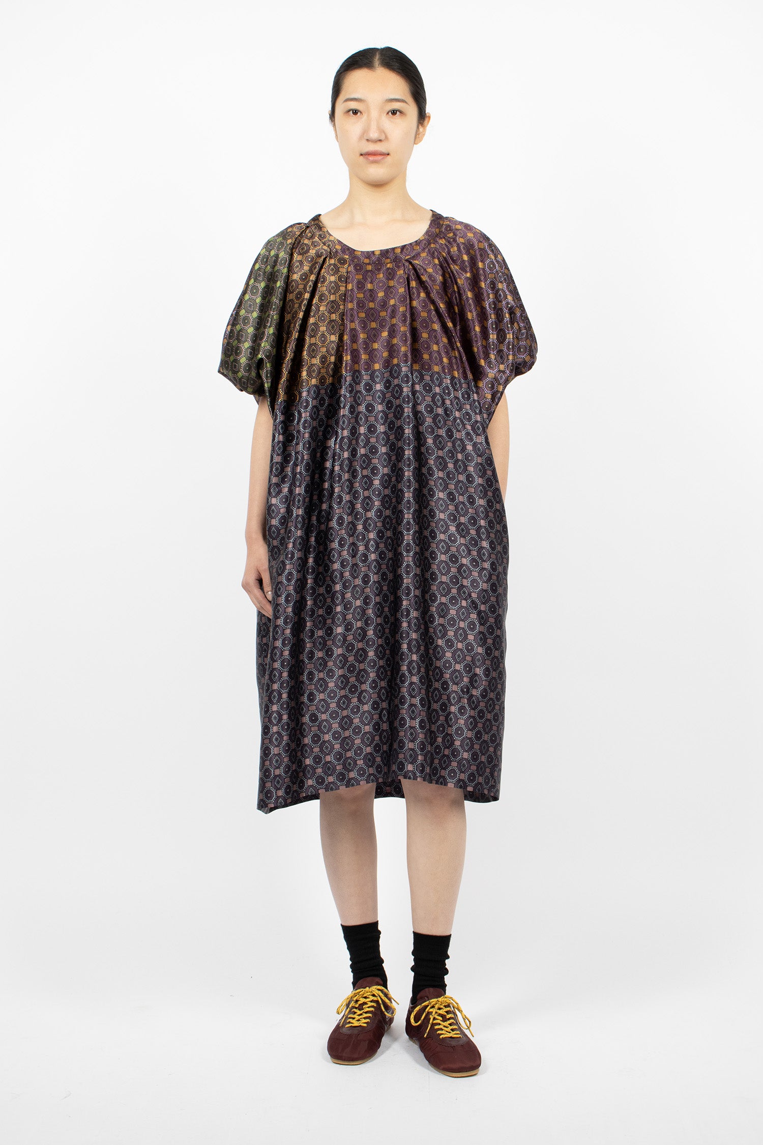 Silk Pussy-Bow Dress Dessin C