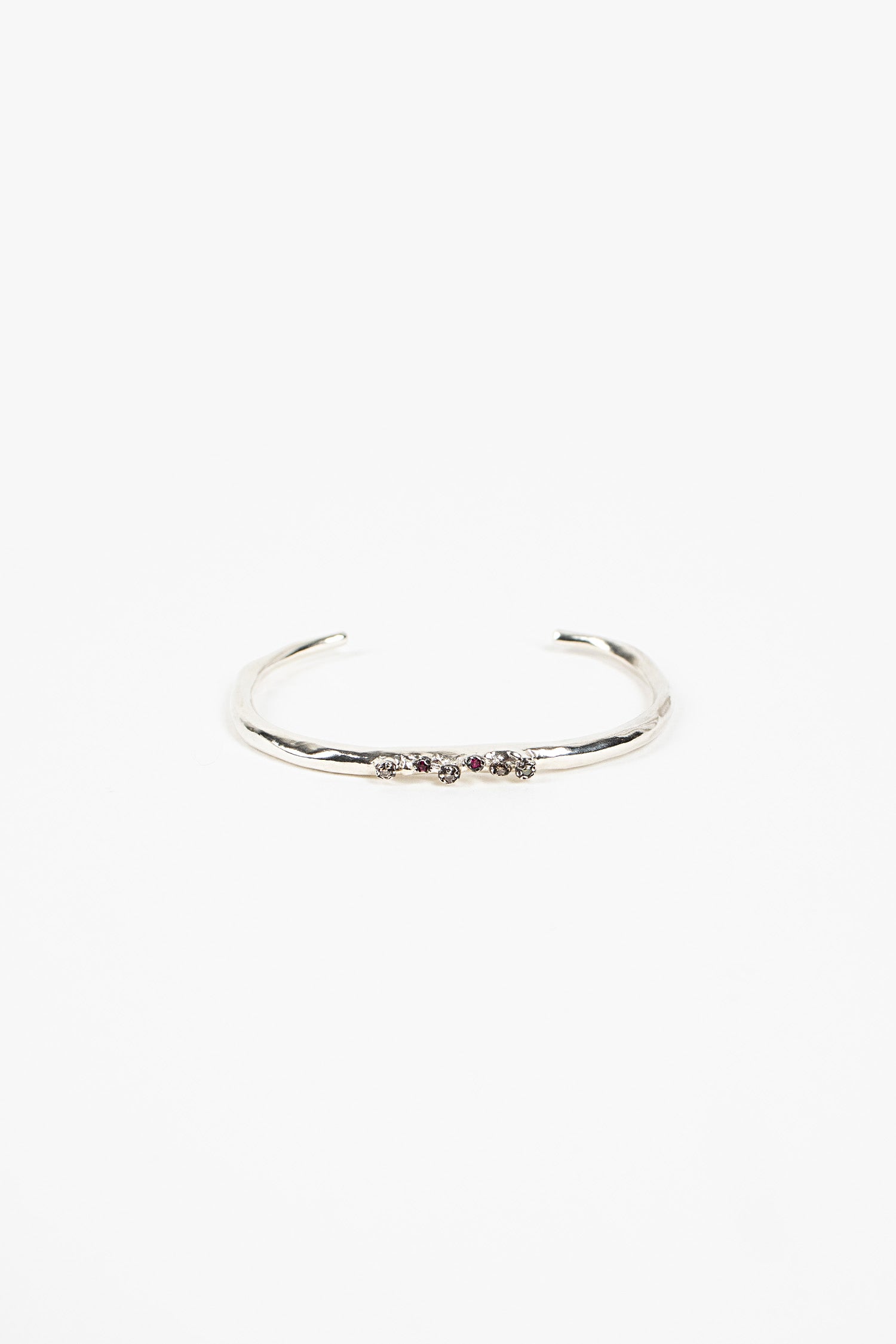 Basak Silver Bracelet Cognac Diamond/Ruby