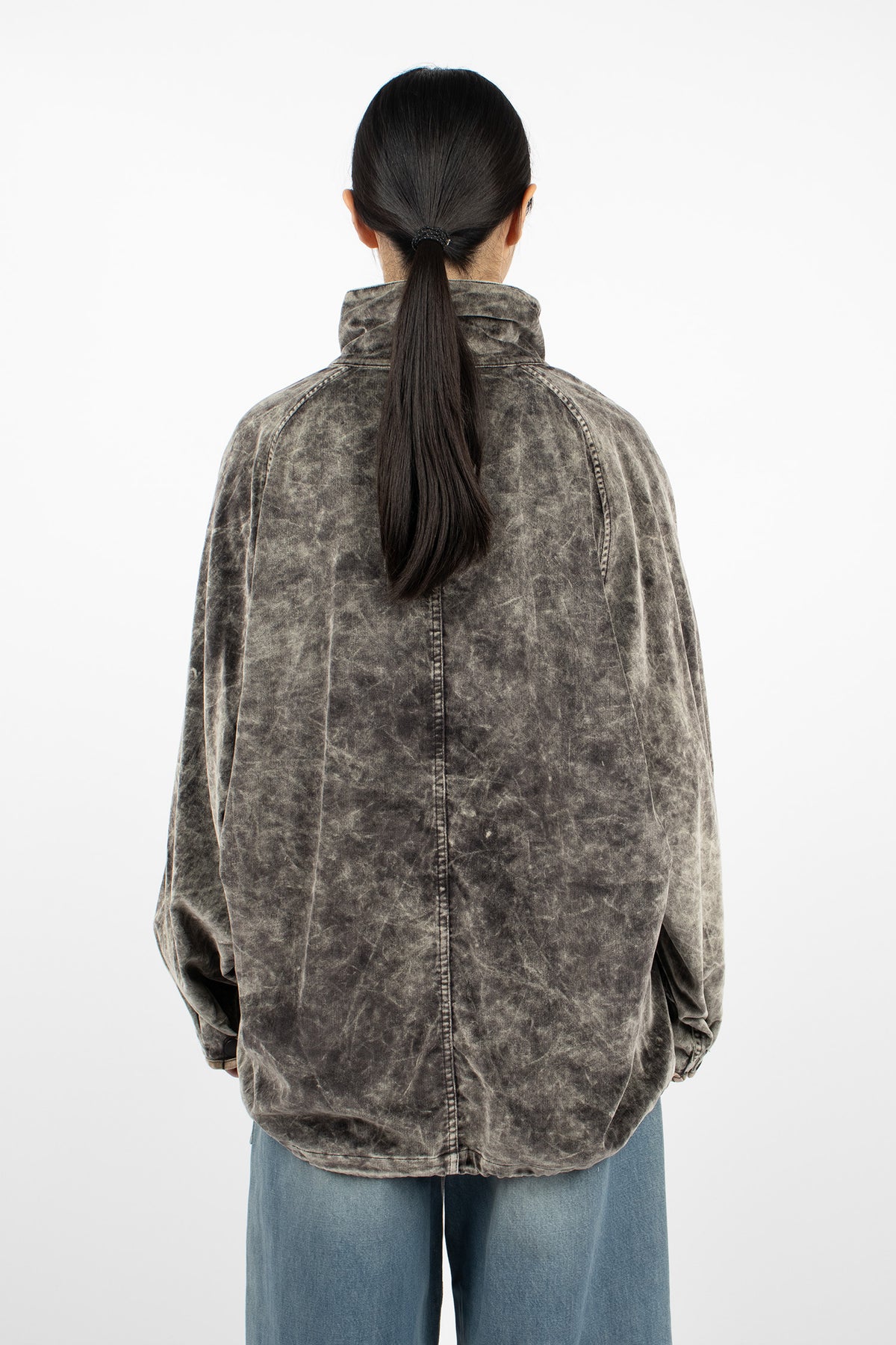 Velveteen Nickle Anorak Black Dirty Dyed