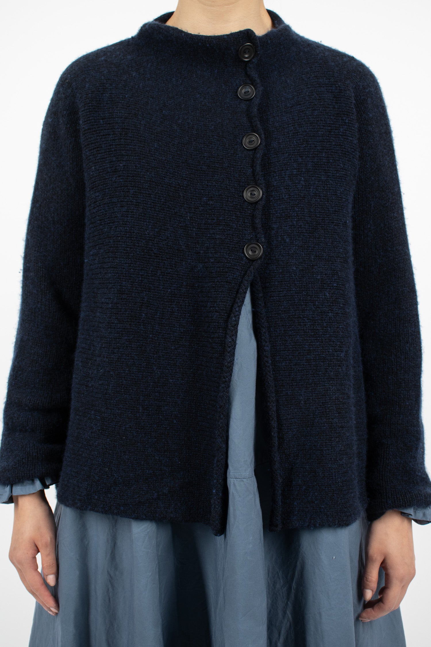 Chestnut Cashmere Cardigan Navy