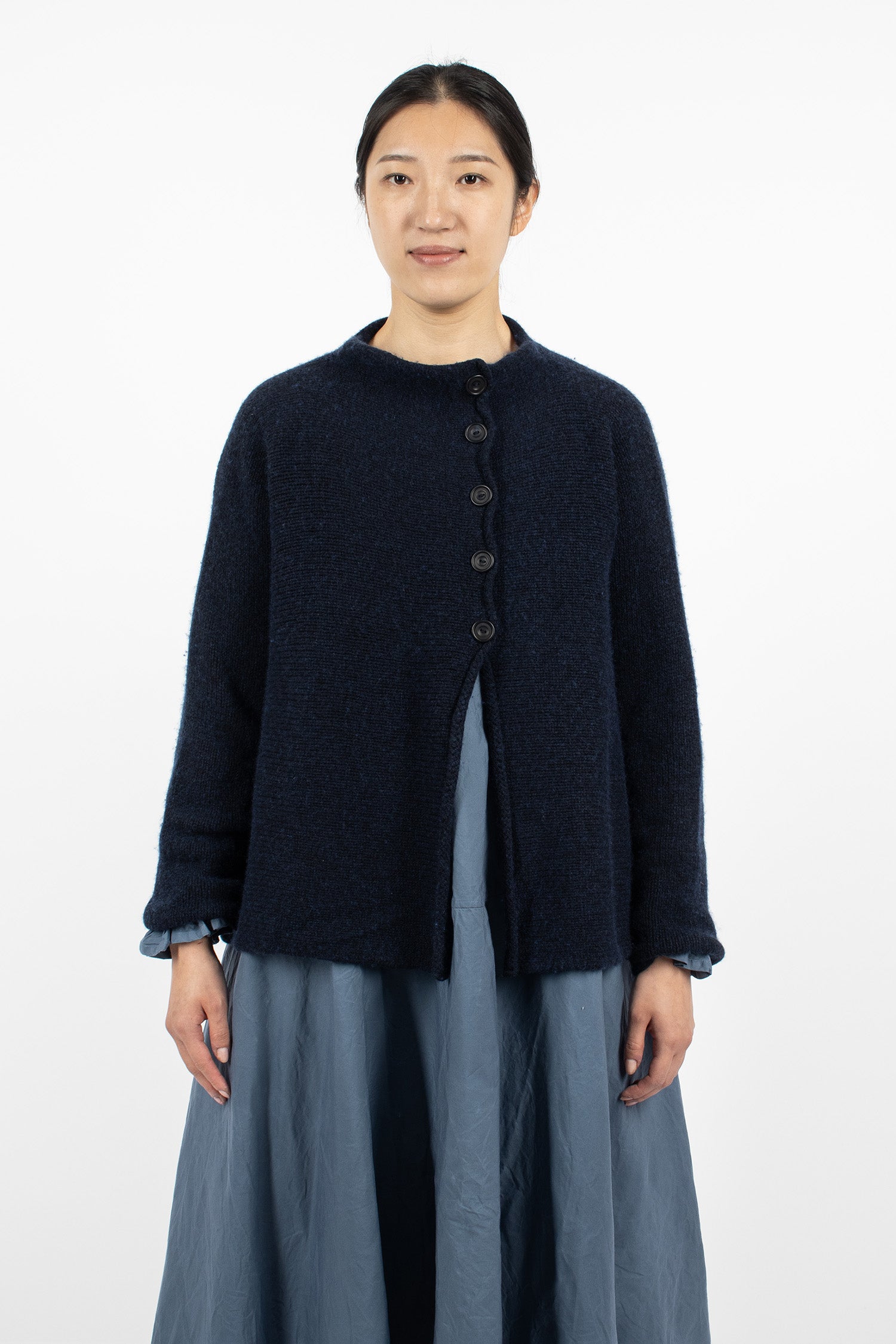 Chestnut Cashmere Cardigan Navy