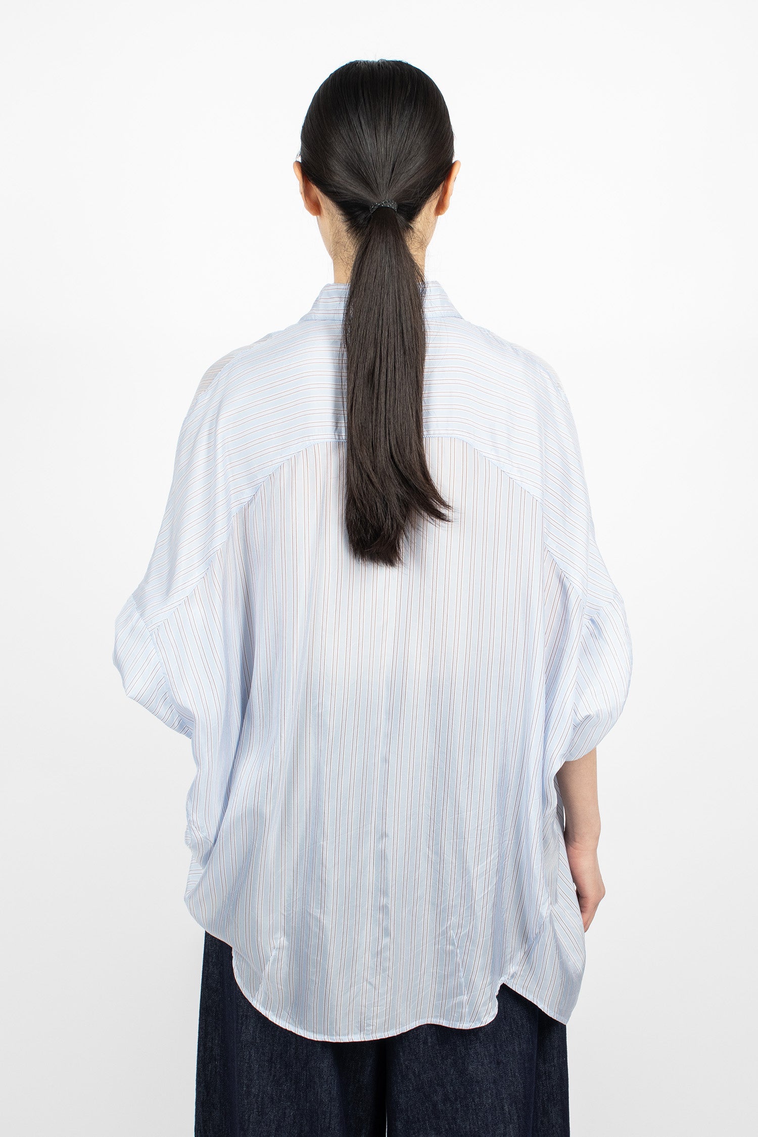 Oversized Cocoon Shirt Light Blue